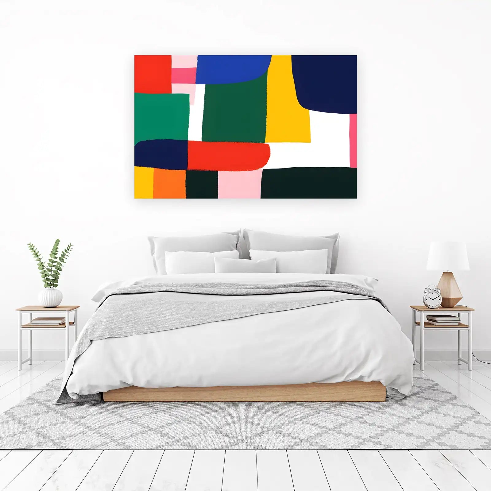 Vibrant Geometric Color Block Wall Art