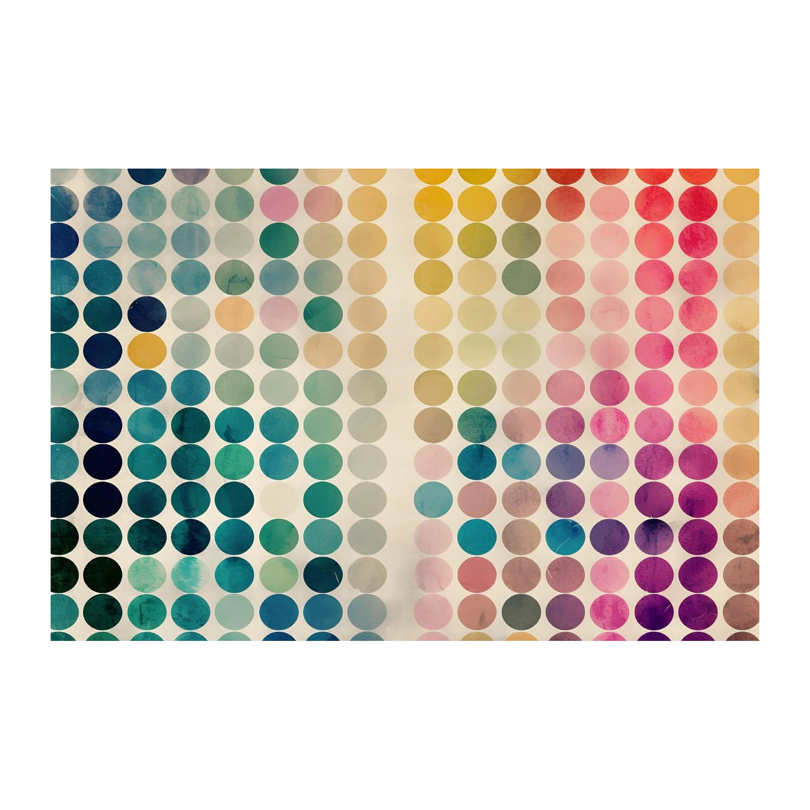 Vibrant Circles Color Gradient Wall Art