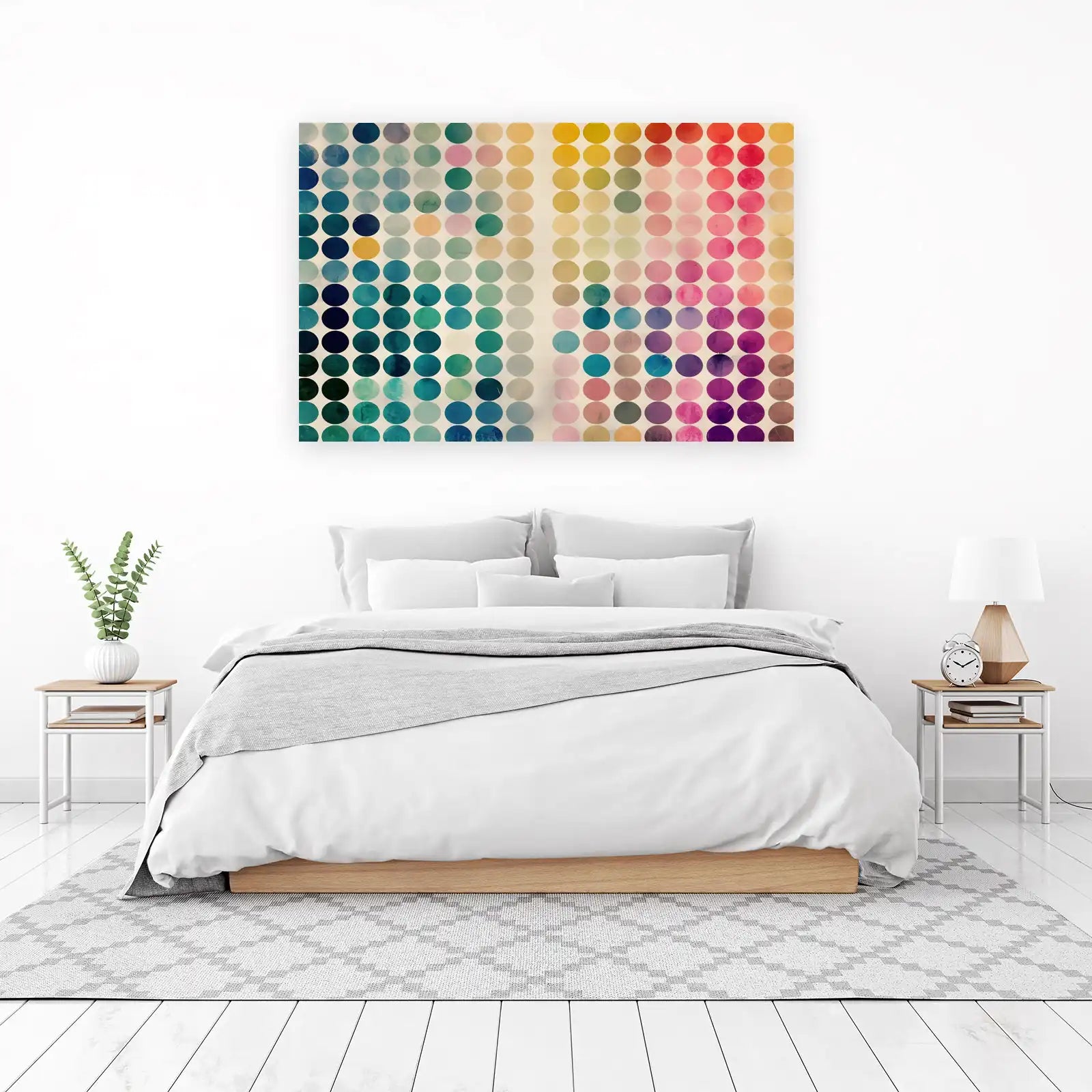 Vibrant Circles Color Gradient Wall Art