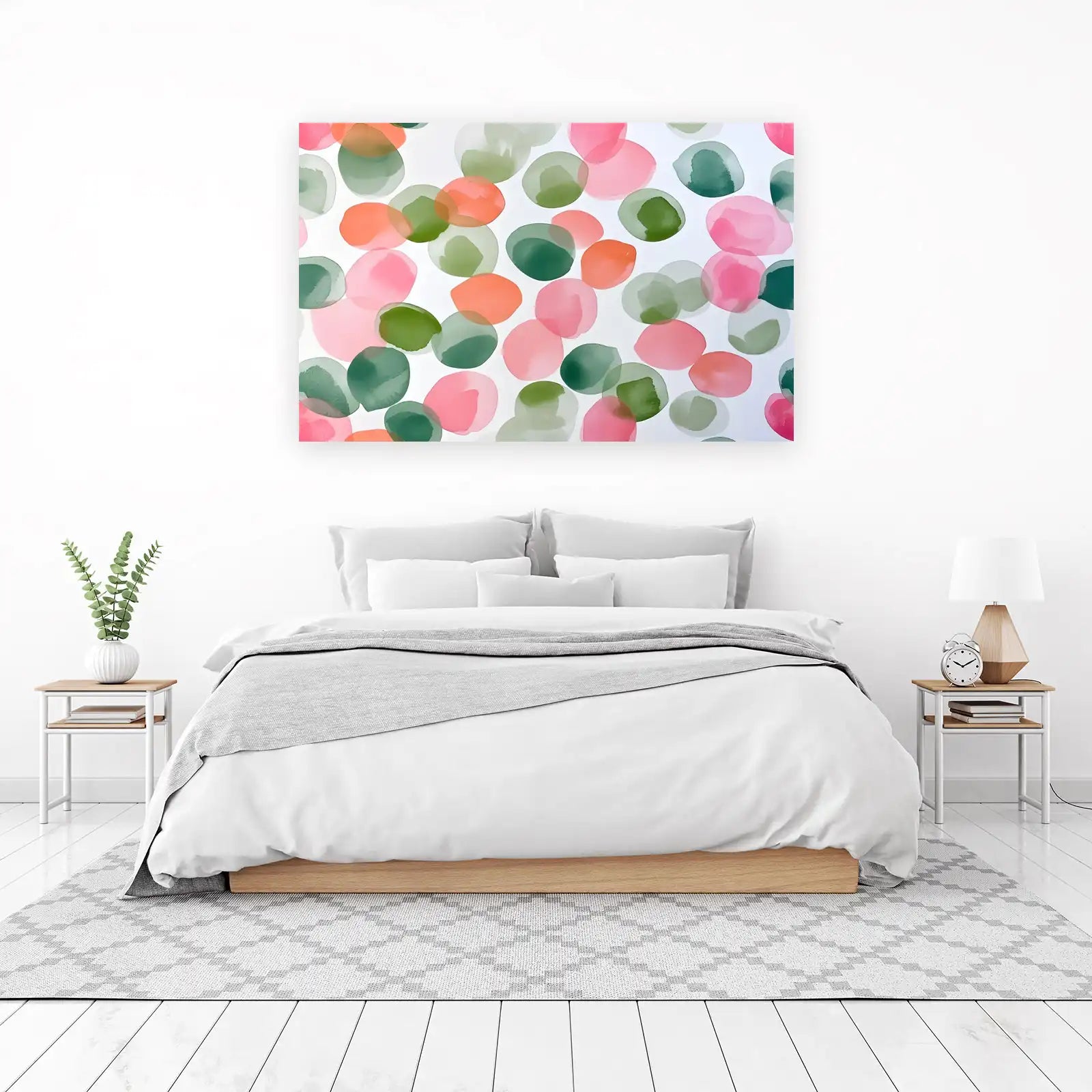 Abstract Watercolor Circles Wall Art