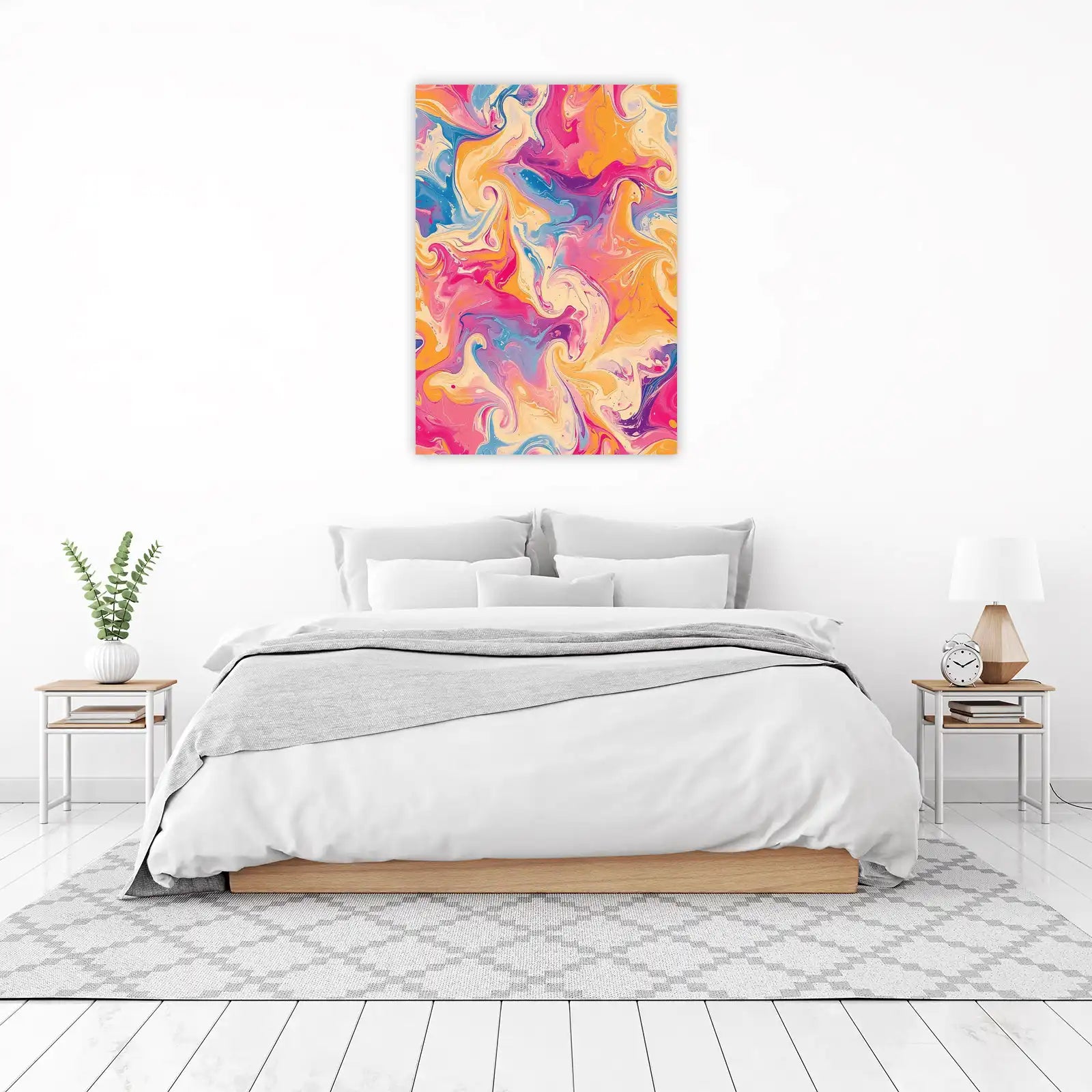 Vibrant Marbled Swirls Wall Art