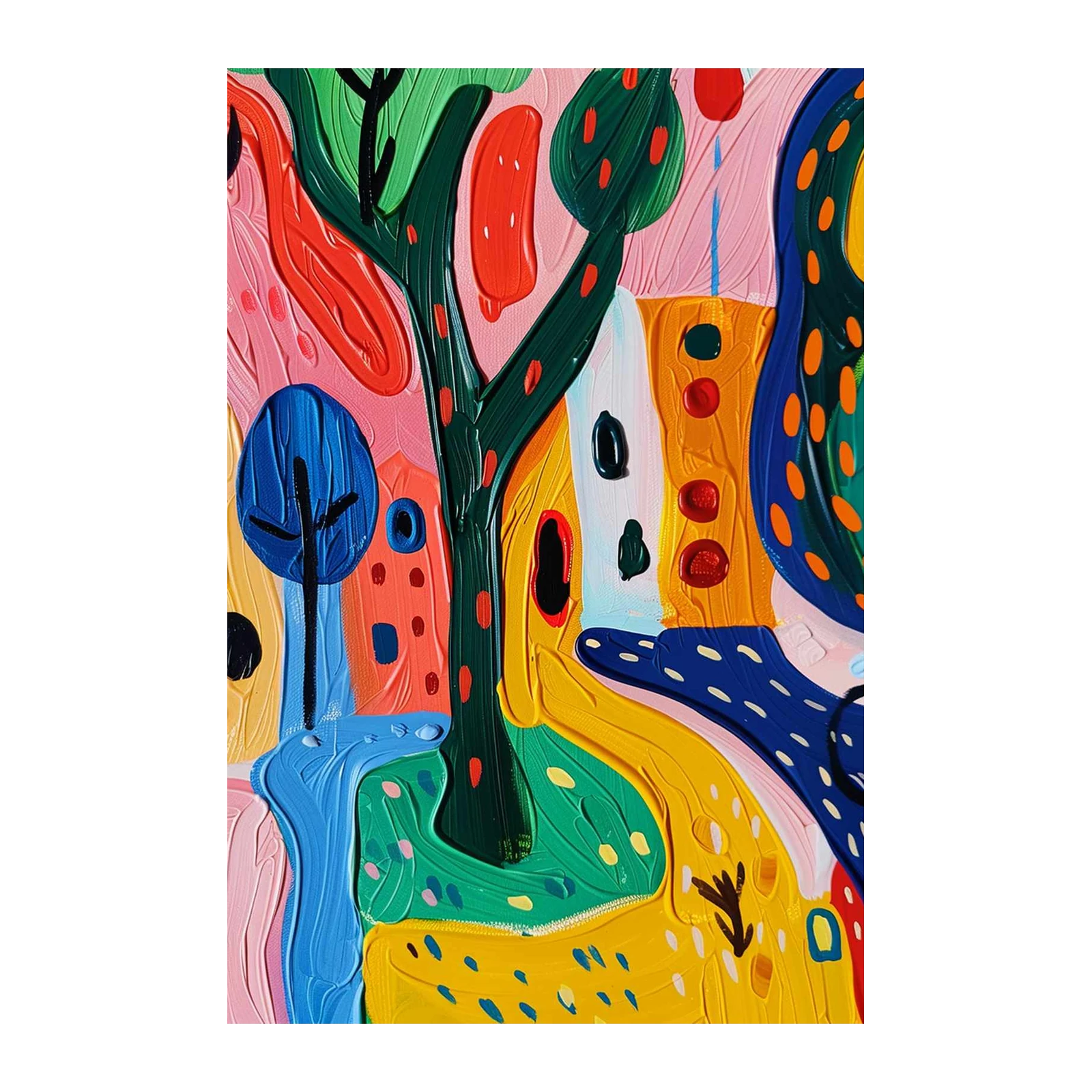 Vibrant Abstract Landscape Wall Art
