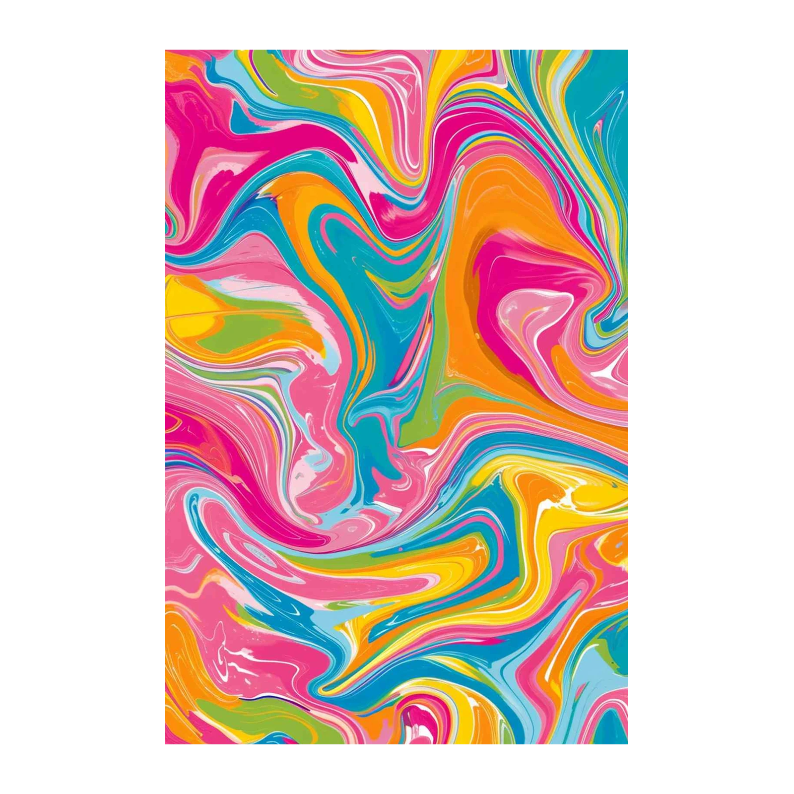 Vibrant Swirl Abstract Pop Art Wall Art