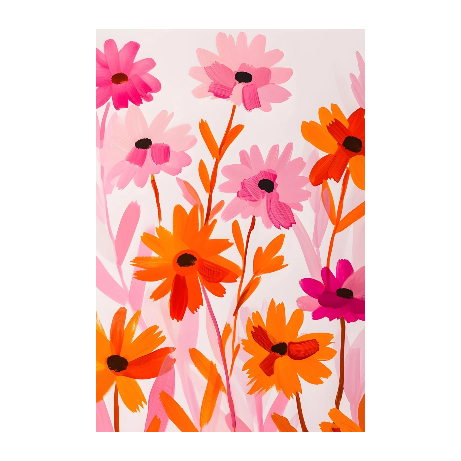 Vibrant Floral Burst Wall Art