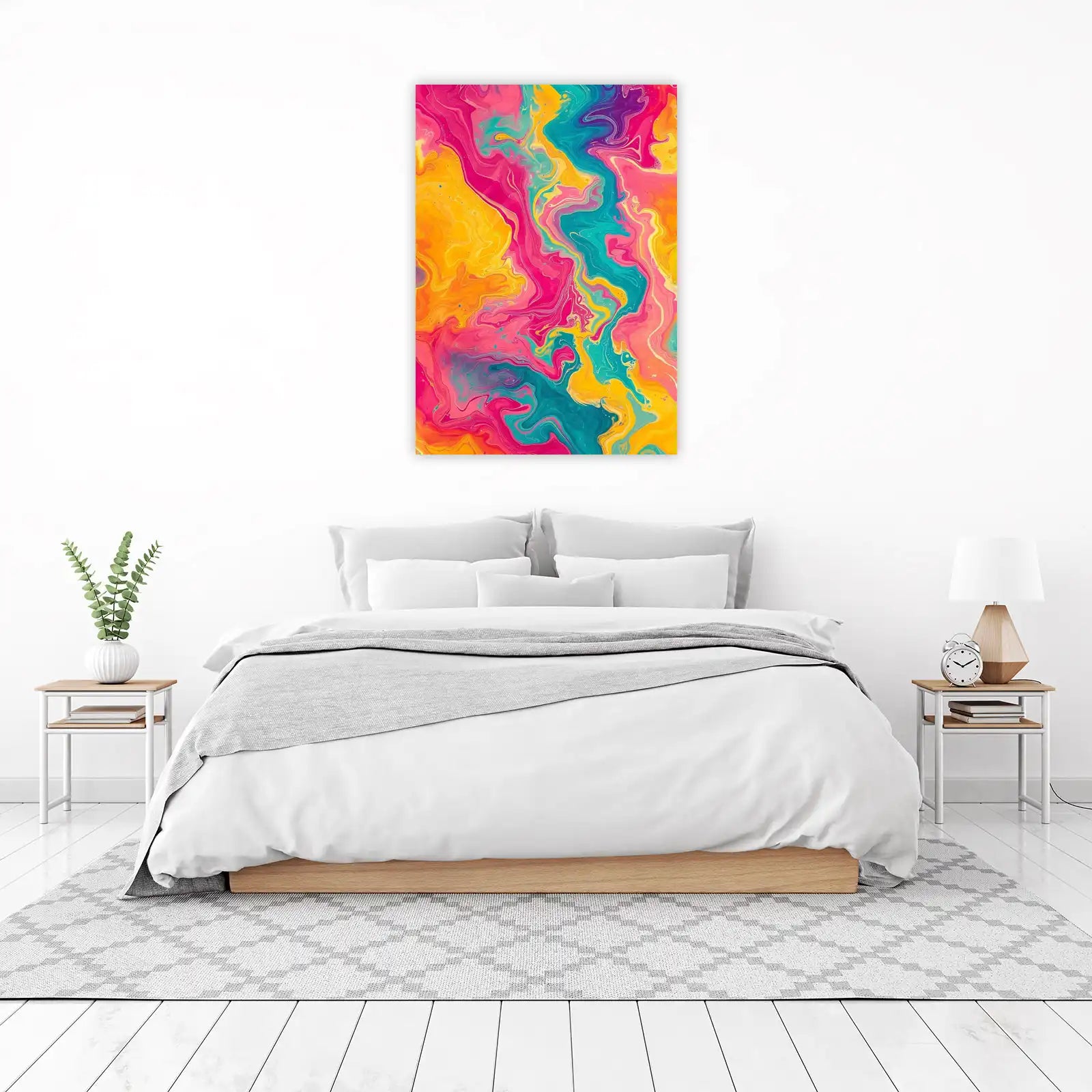 Vibrant Fluid Art Abstract Wall Art