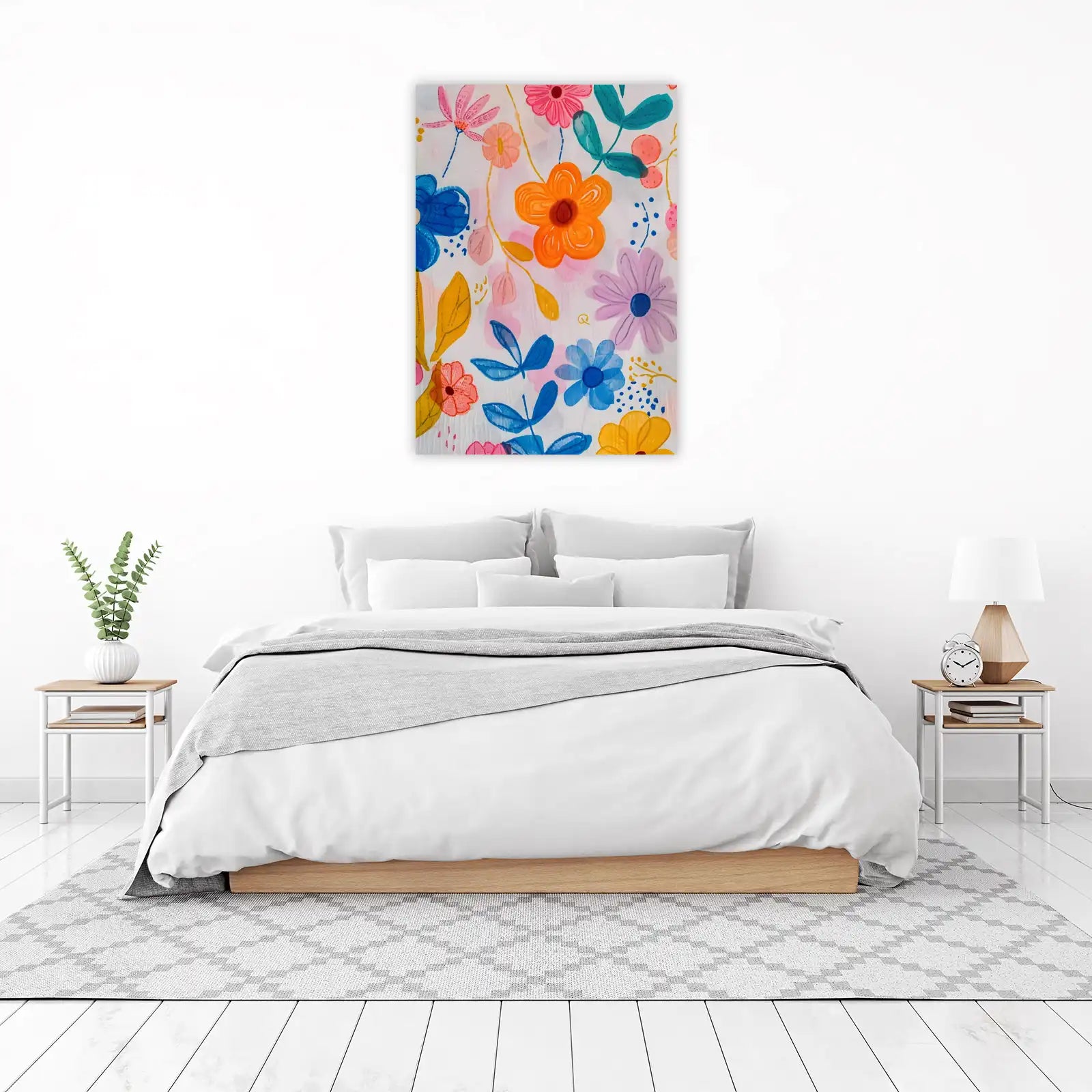 Vibrant Floral Burst Wall Art