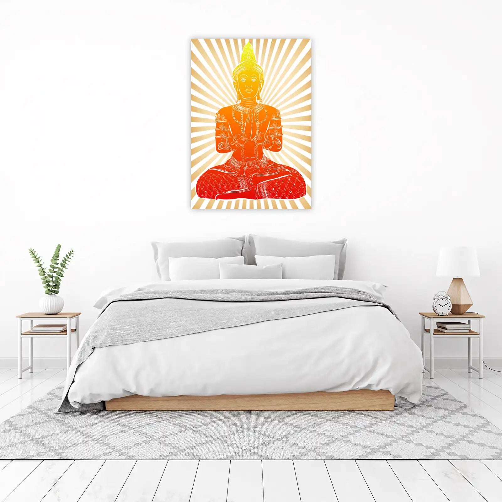 Meditating Buddha Serene Aura Wall Art