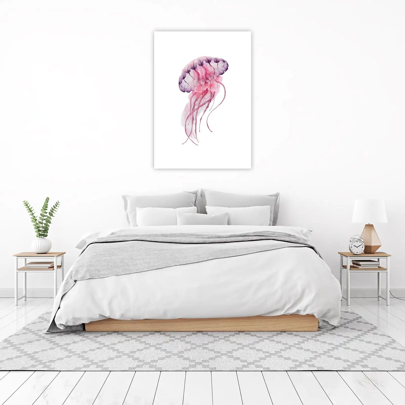 Ethereal Watercolor Jellyfish Wall Art