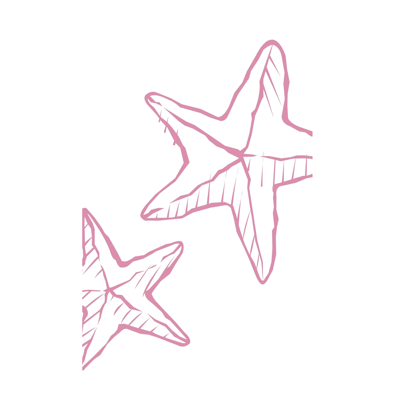 Charming Pink Starfish Duo Wall Art