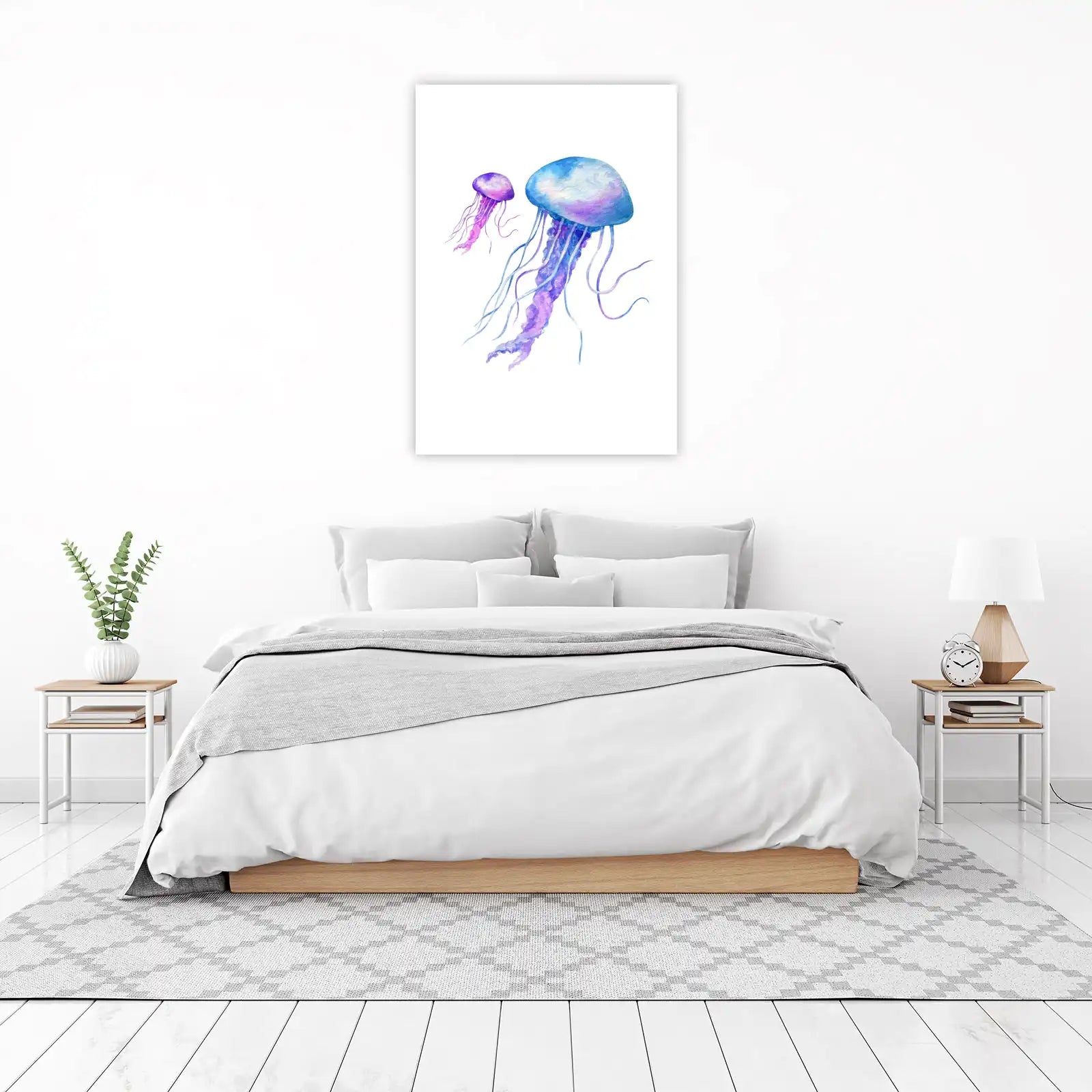Watercolor Jellyfish Duo Wall Art