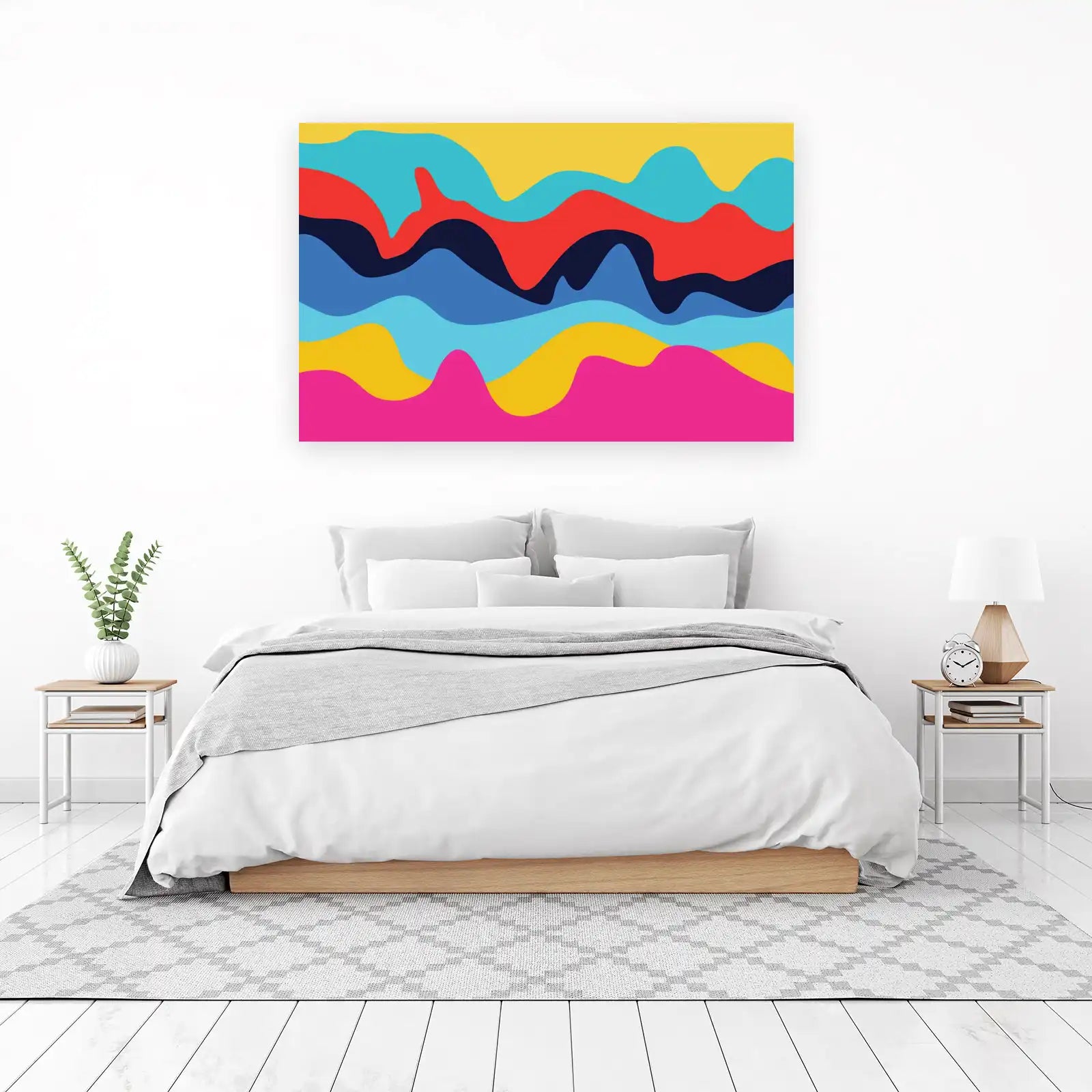 Vibrant Abstract Waves Wall Art