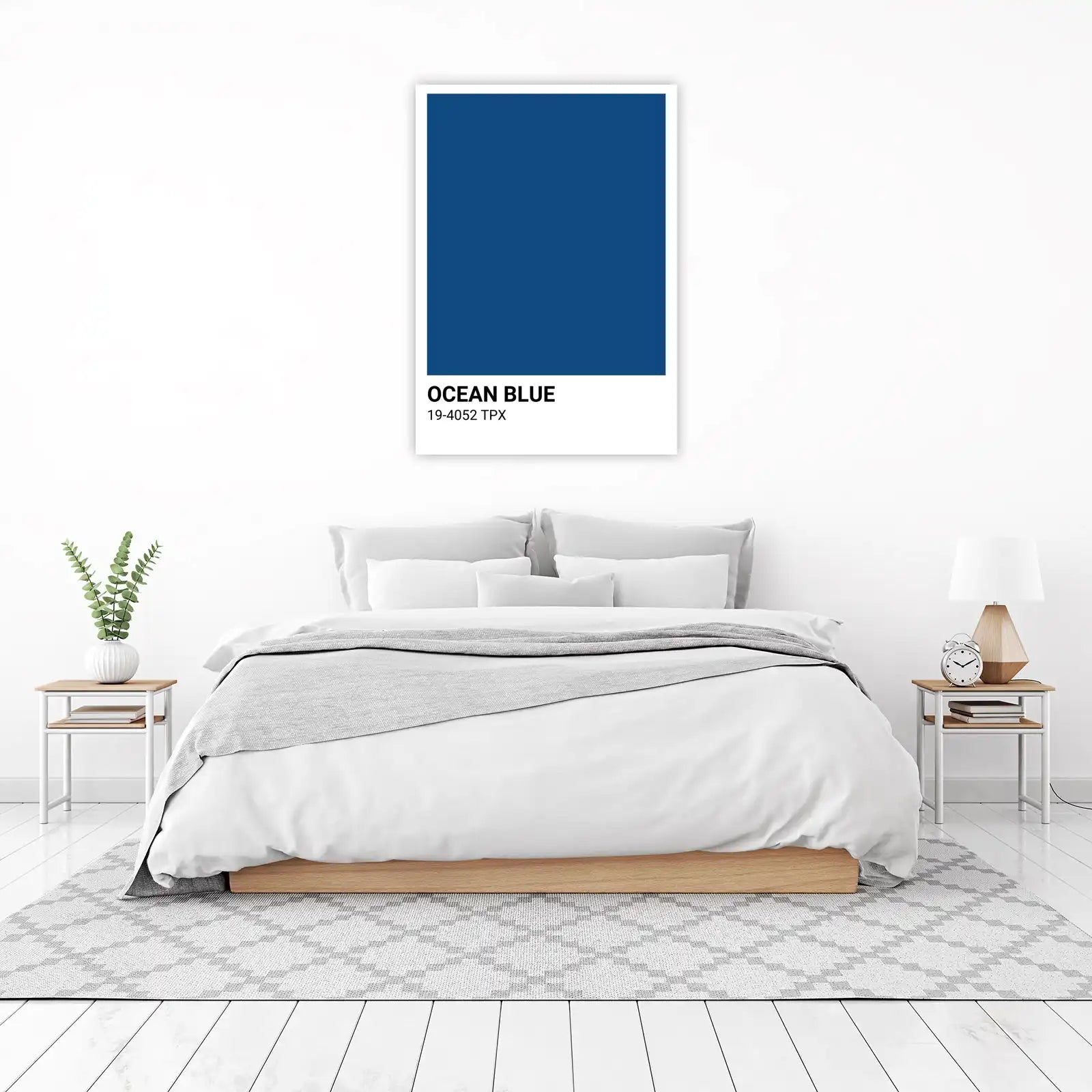 Serene Ocean Blue Abstract Wall Art