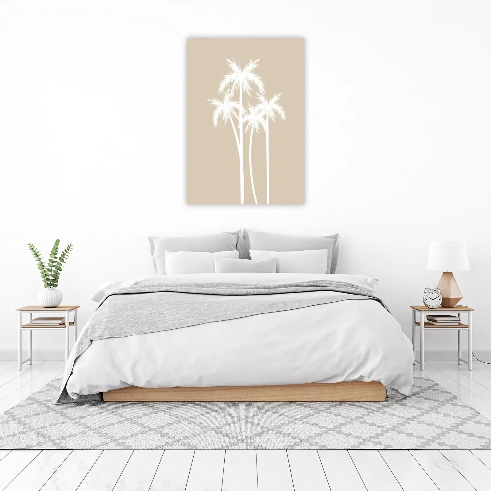 Serene Palm Trio Minimalist Wall Art