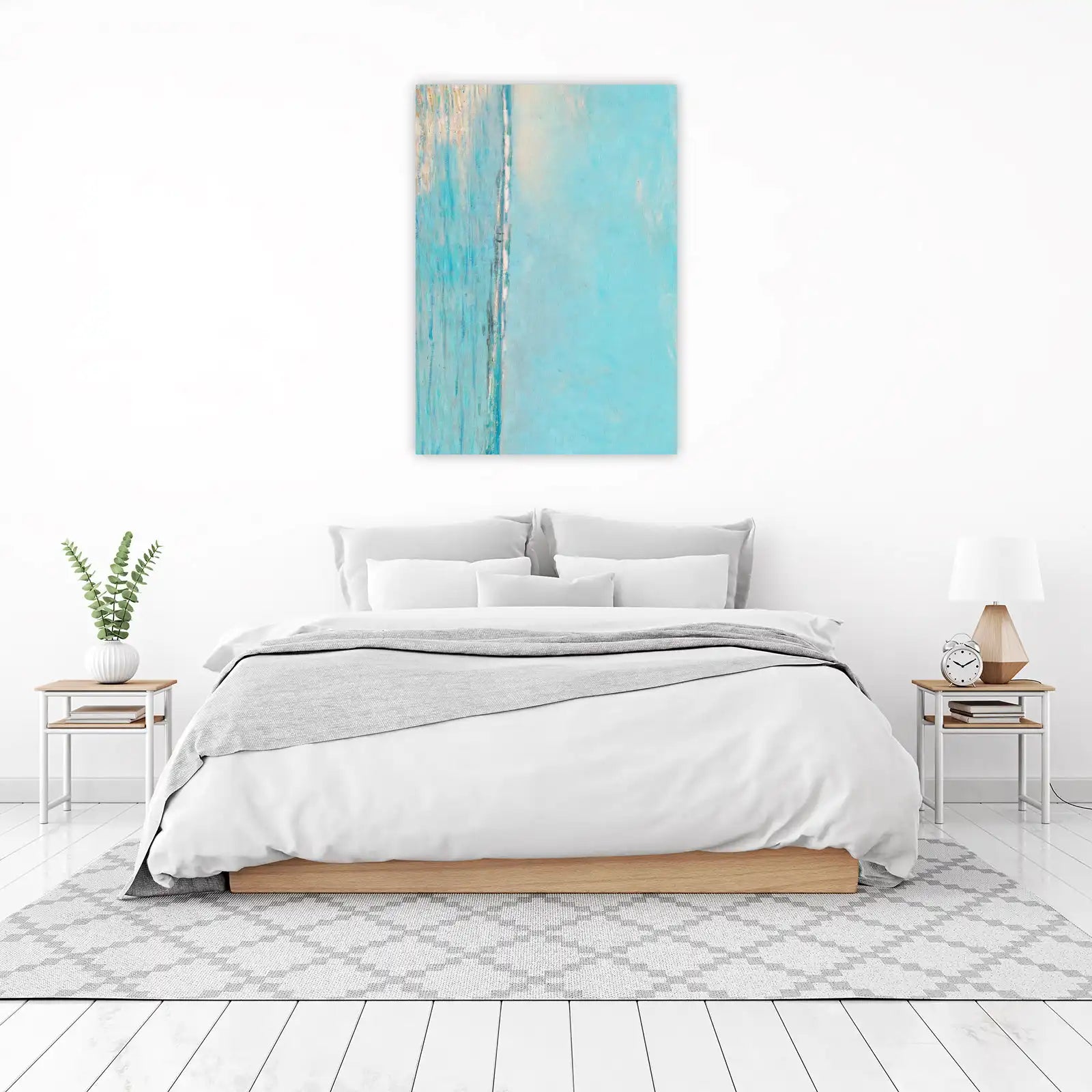 Tranquil Abstract Blue Texture Wall Art