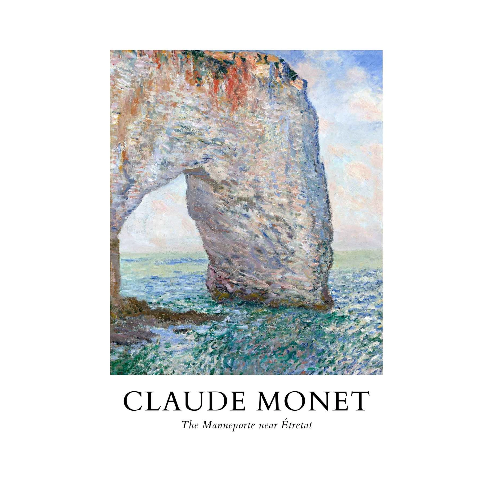 Monet's Étretat Arch Wall Art - Impressionist Coastal Art