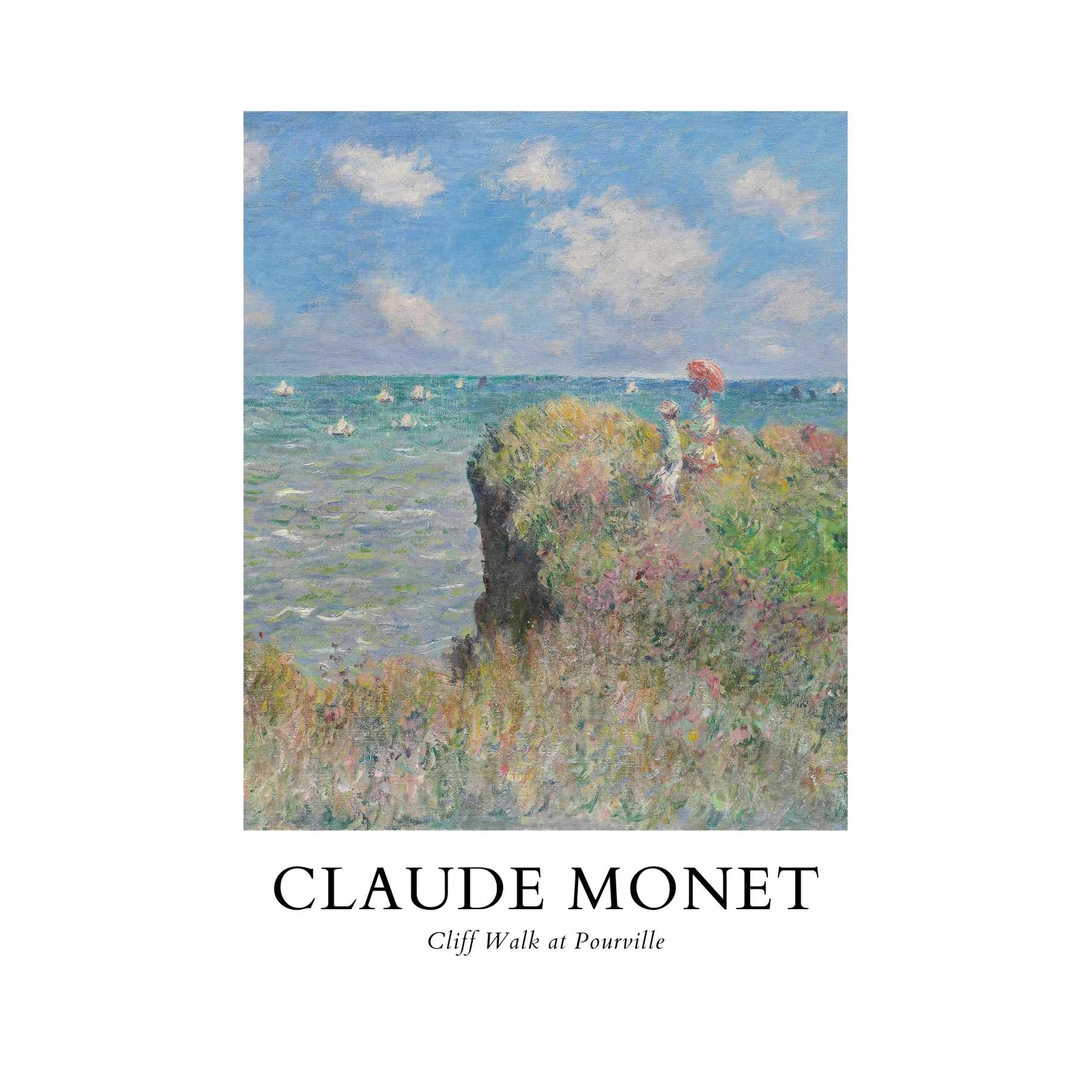 Monet Cliff Walk at Pourville Wall Art