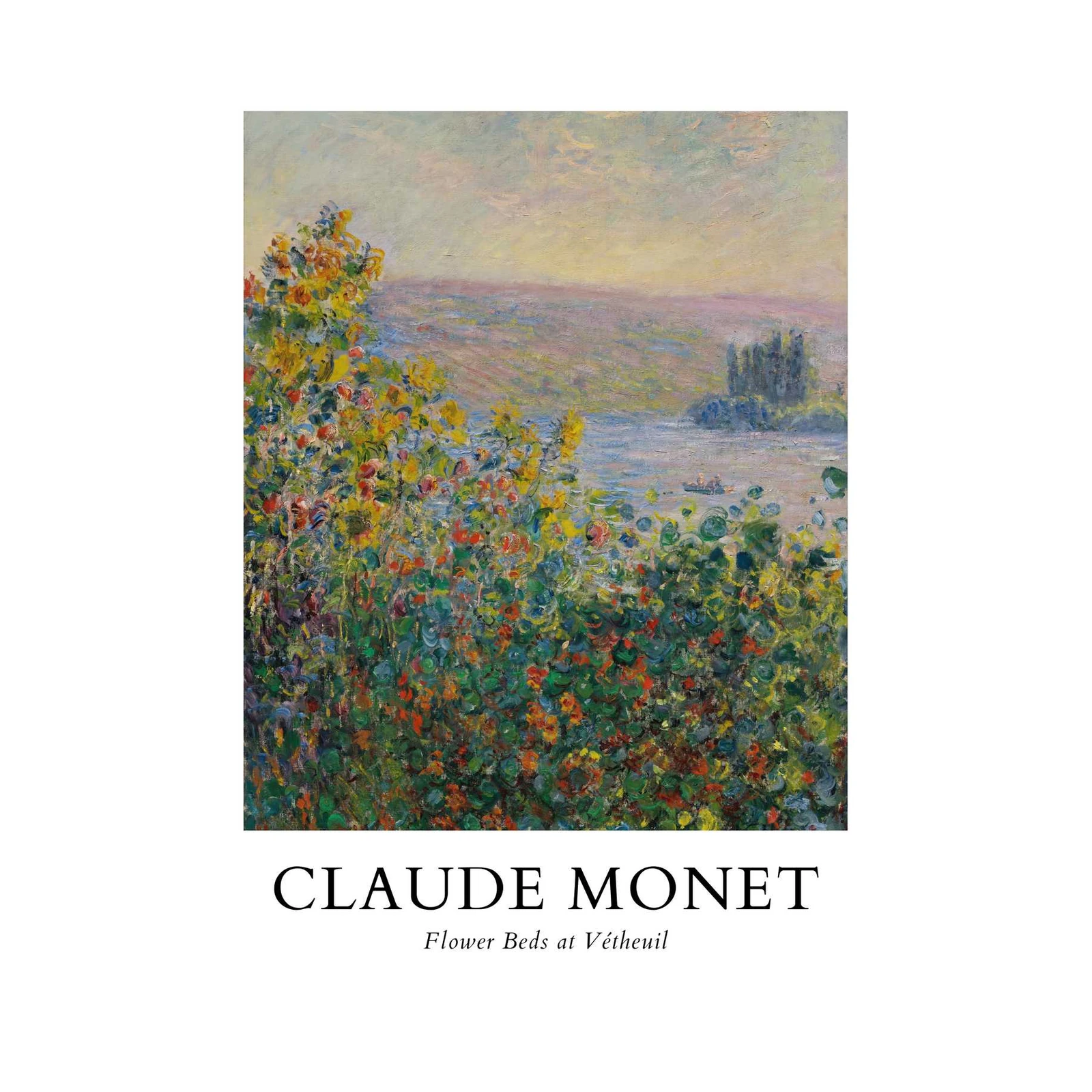 Monet Flower Beds at Vétheuil Wall Art