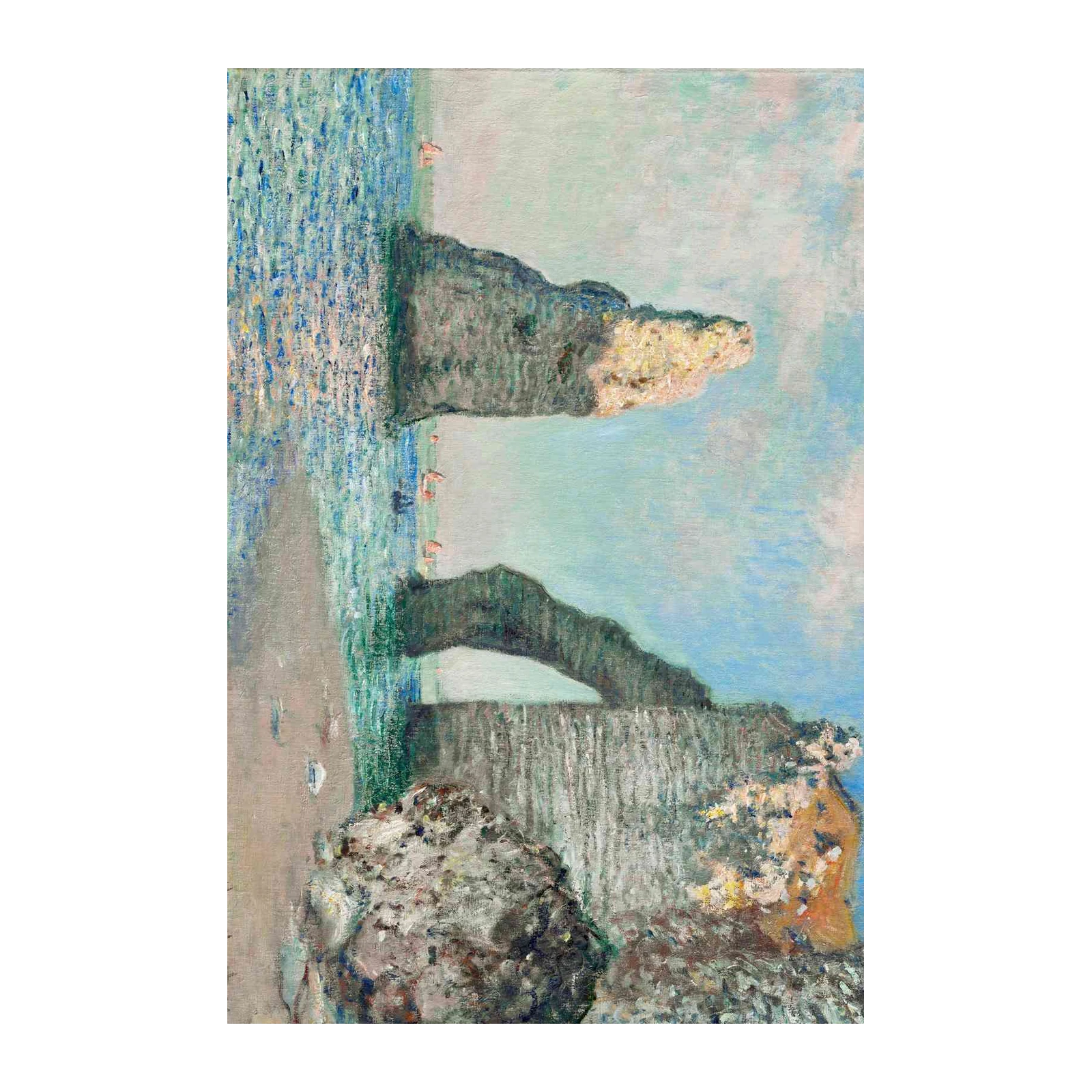 Seascape Cliff View Impressionist Wall Art