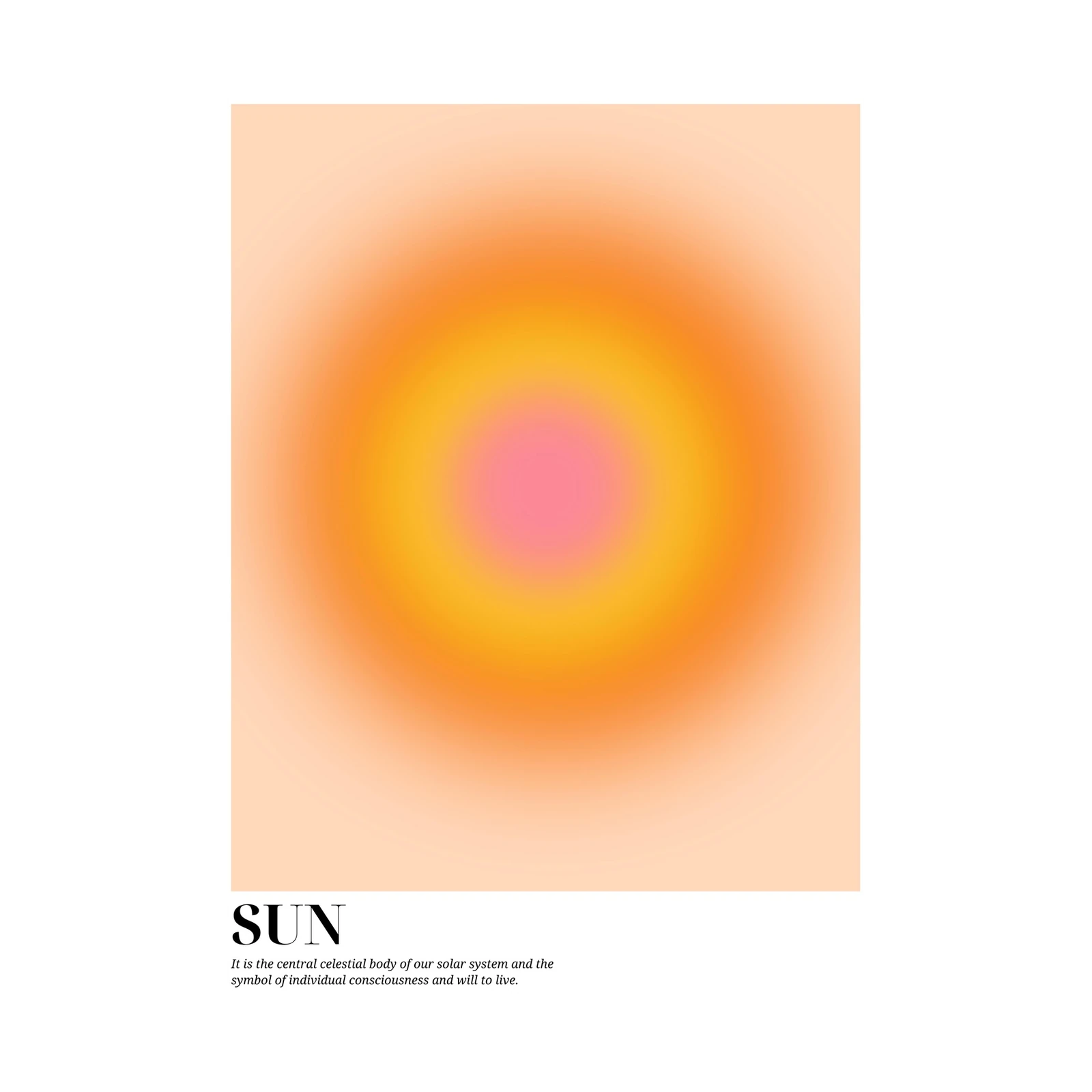 Warm Aura Sun Gradient Wall Art