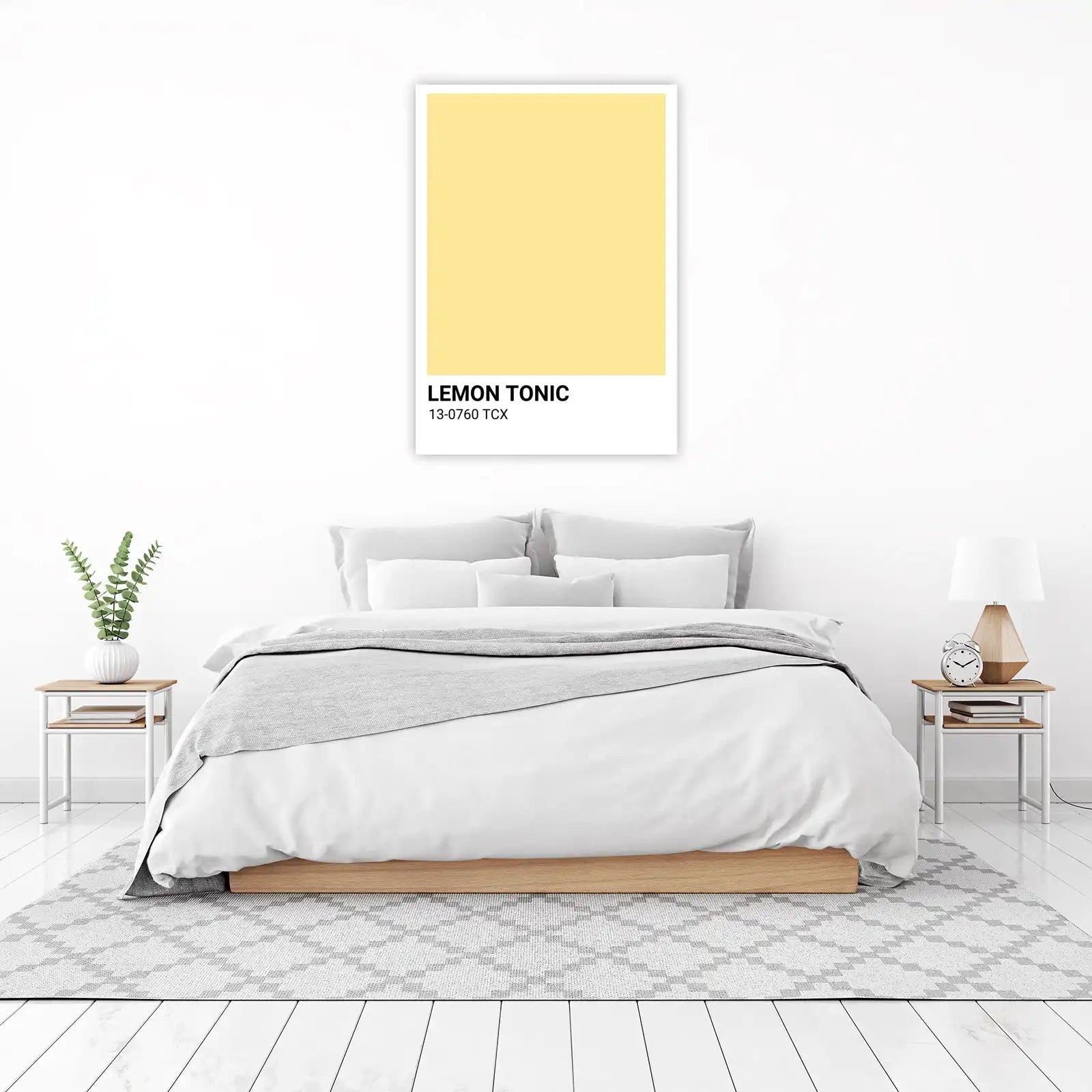 Lemon Tonic Aesthetic Color Block Wall Art