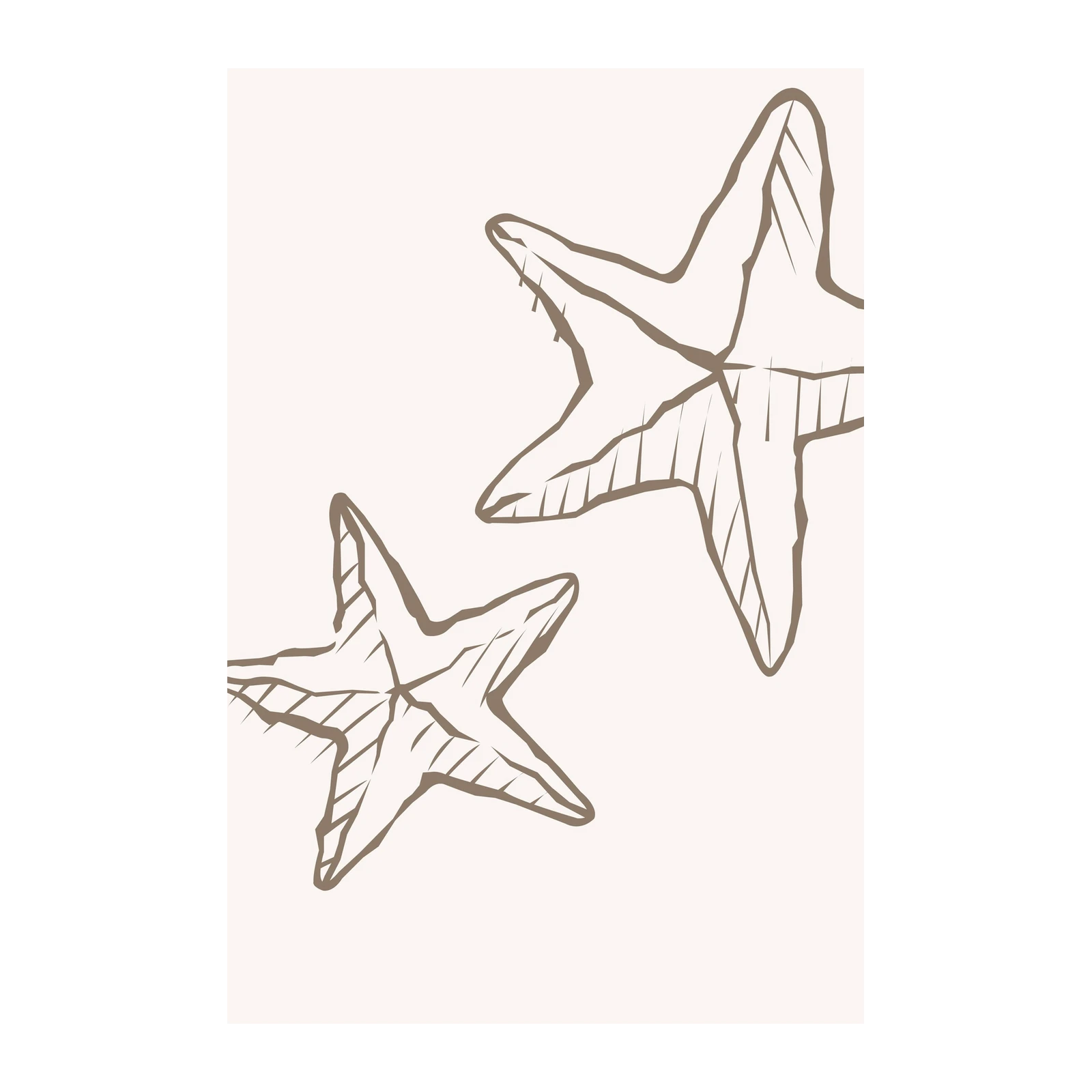 Minimalist Starfish Sketch Wall Art Wall Art