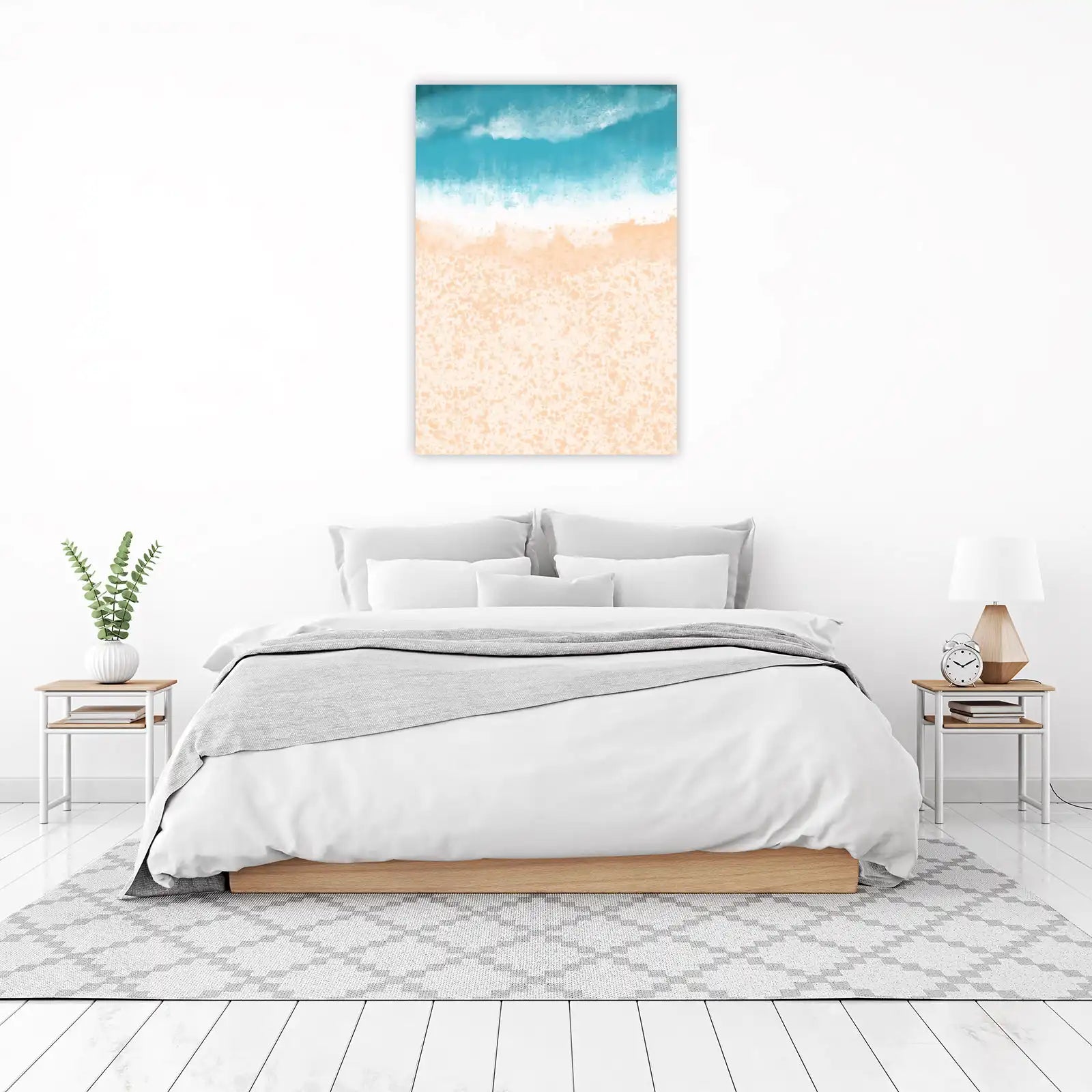 Serene Ocean Beach Landscape Wall Art