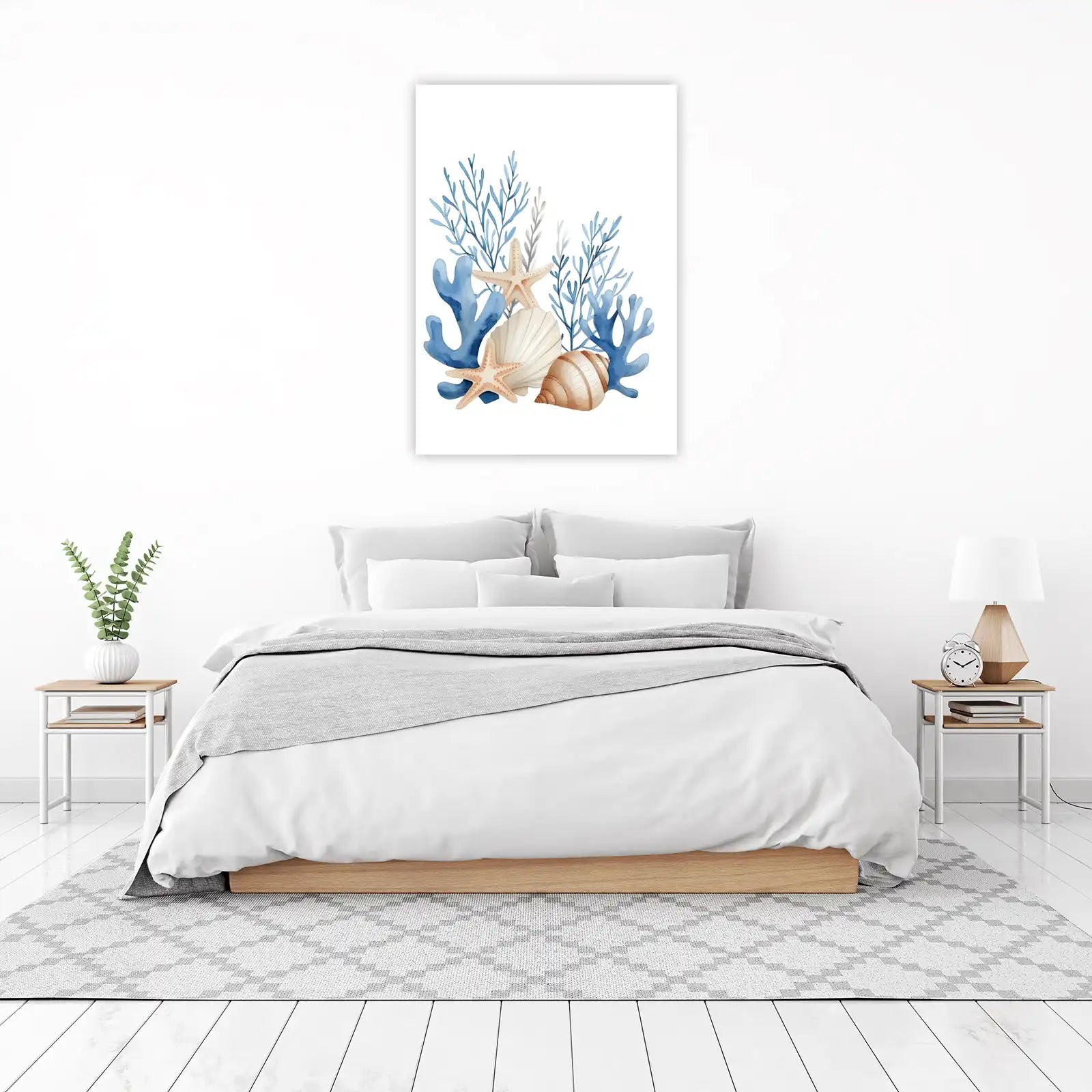 Ocean Serenity Seashell & Coral Wall Art