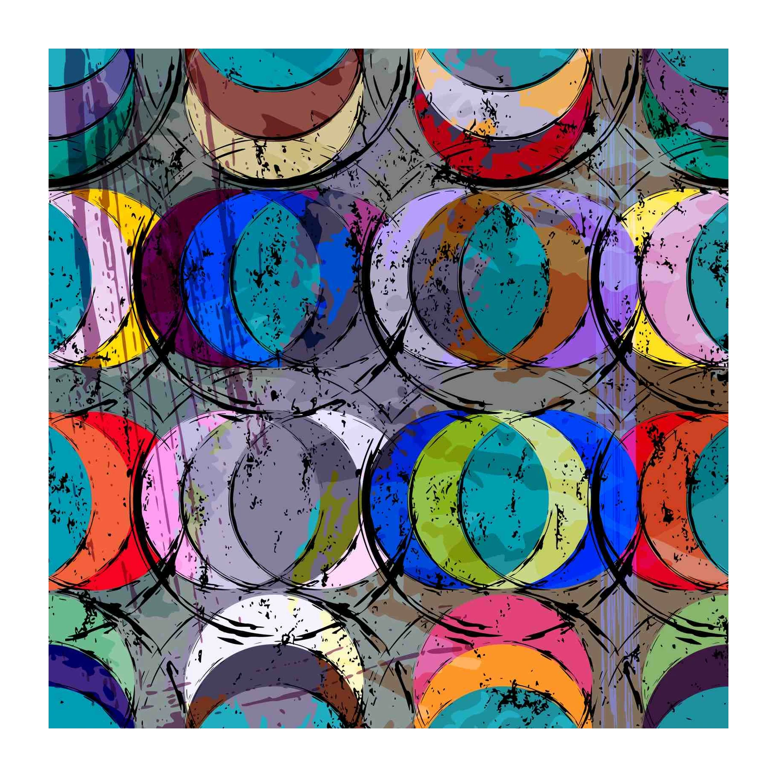 Abstract Circles Modern Art Wall Art