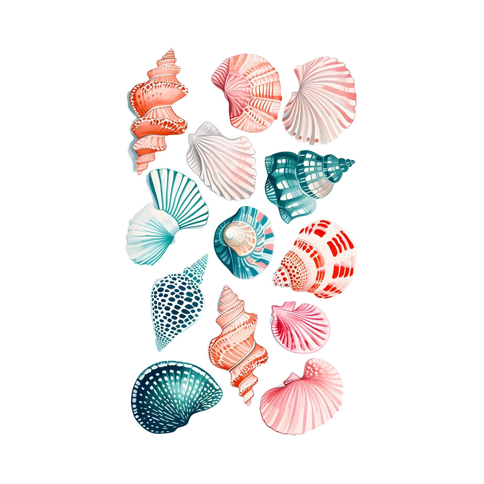 Coastal Seashell Collection Wall Art