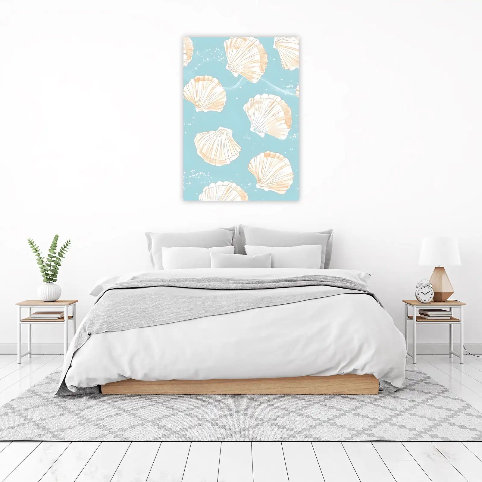 Coastal Seashells & Waves Wall Art