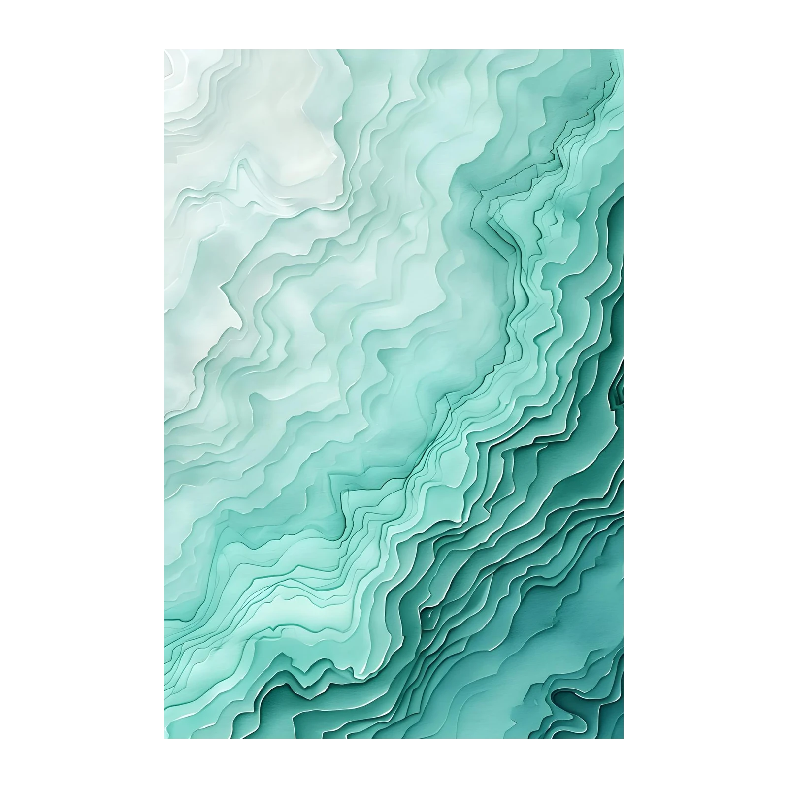 Abstract Ocean Layers Wall Art
