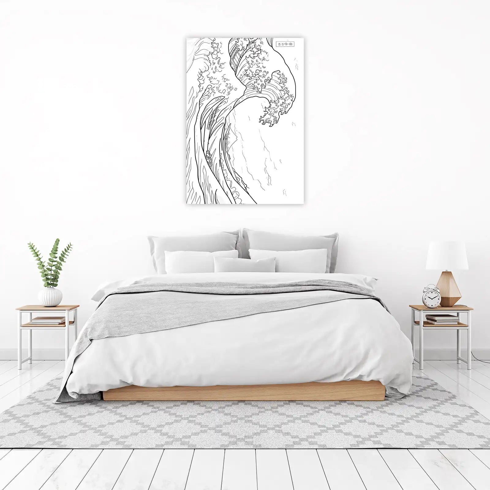 Ocean Wave Ink Art Wall Art