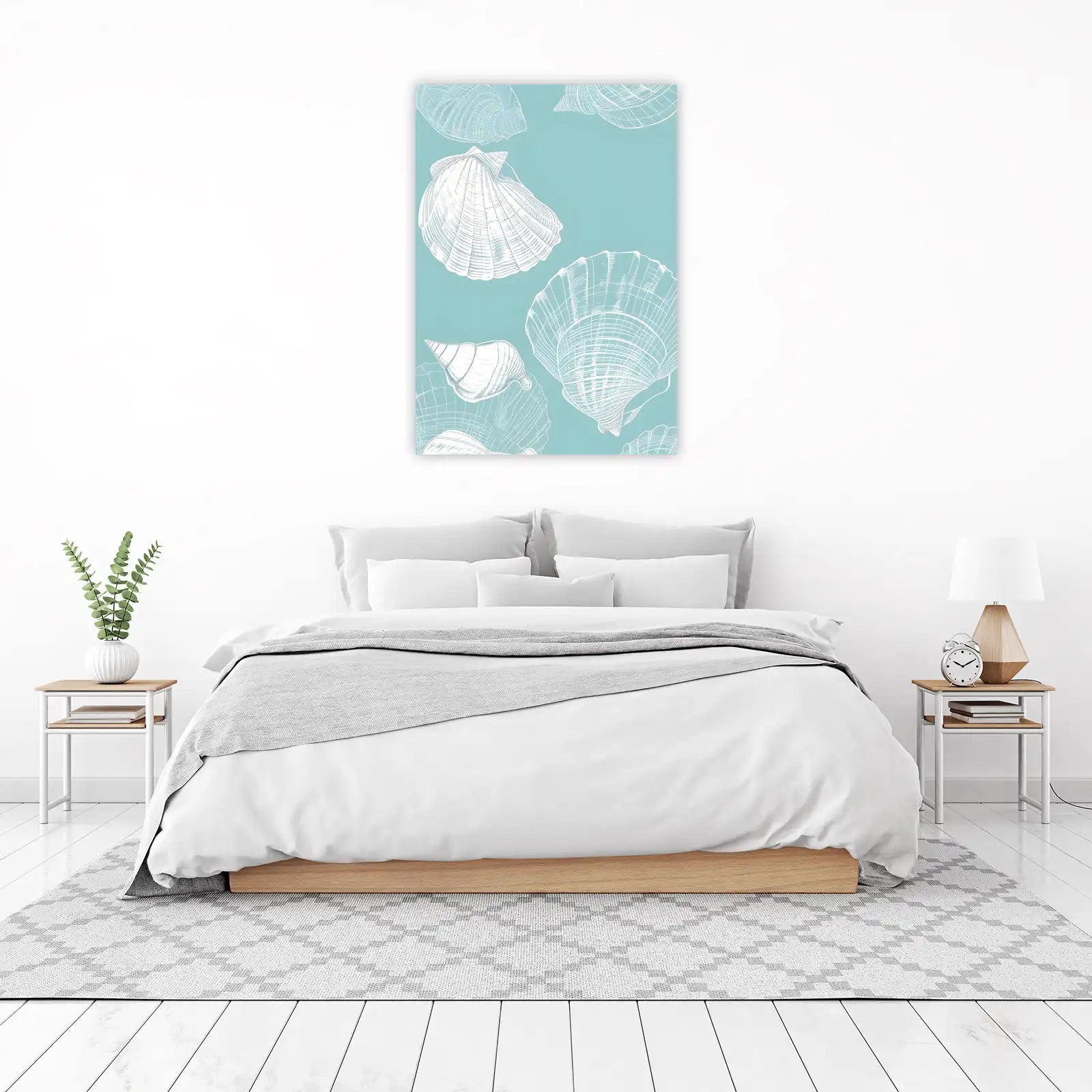 Serene Seashell Sketch Wall Art