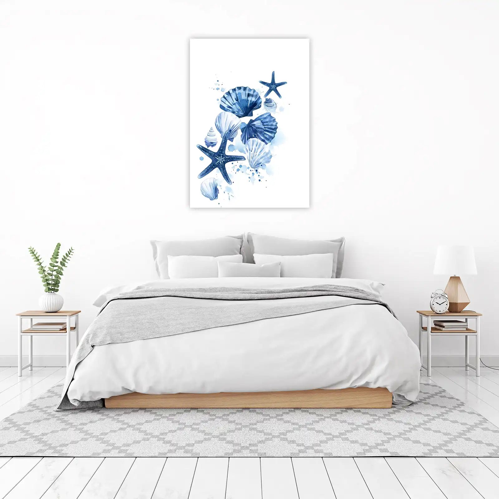Ocean Blues Seashells & Starfish Wall Art