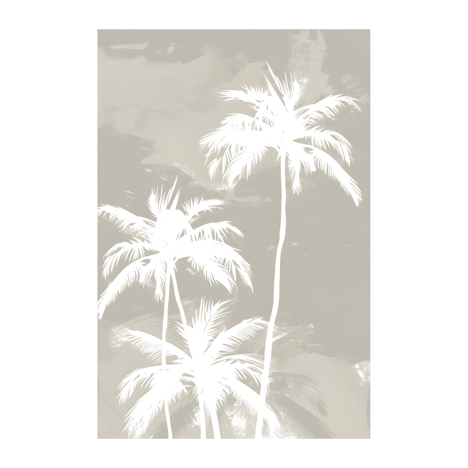 Neutral Palm Tree Silhouette Wall Art