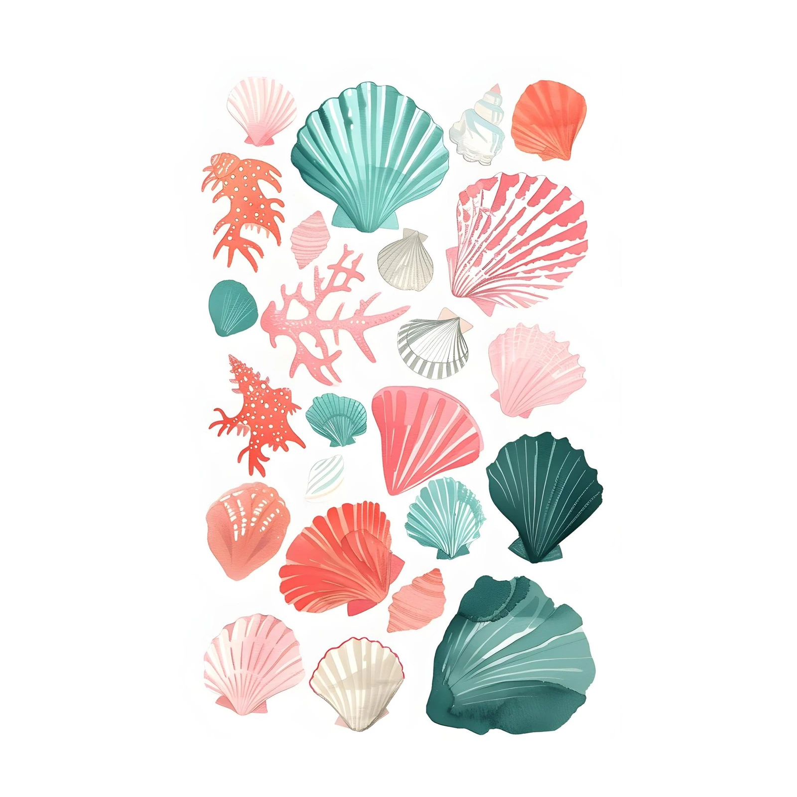 Coastal Charm Seashell Collection Wall Art