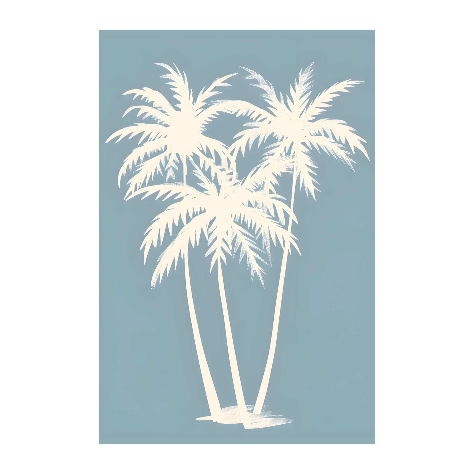 Serene Palm Trio Beach Wall Art Wall Art