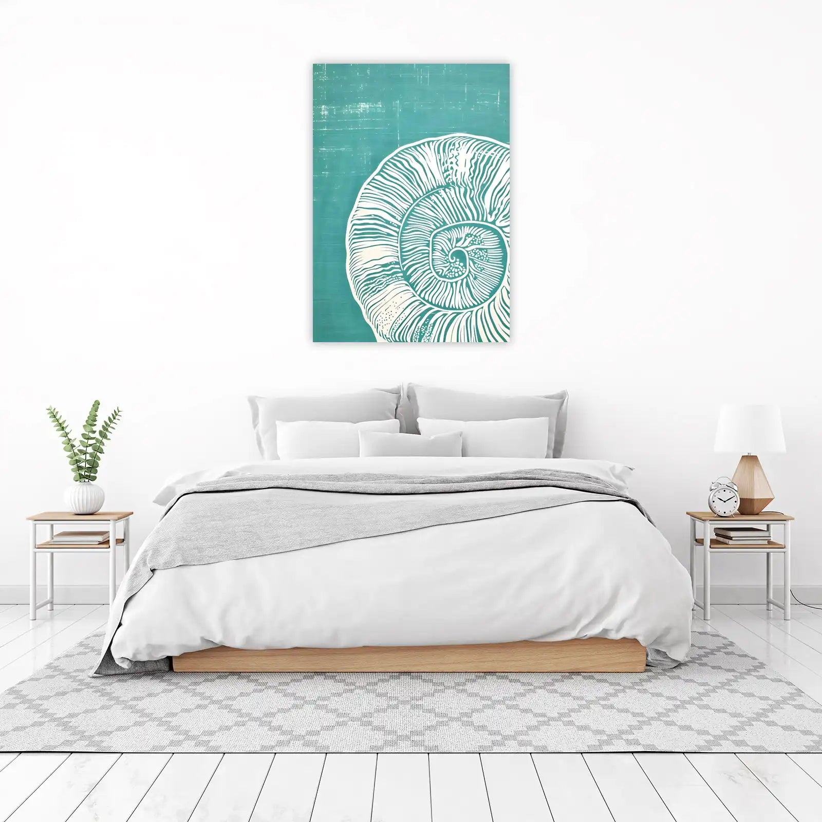 Nautical Nautilus Shell Coastal Wall Art