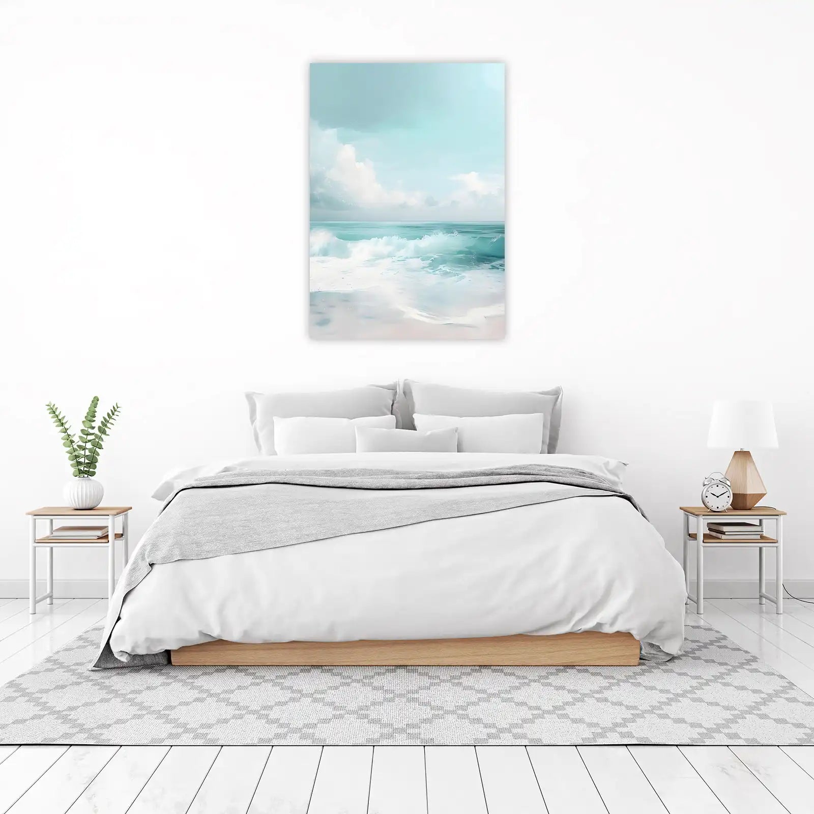 Serene Ocean Wave Coastal Art Wall Art
