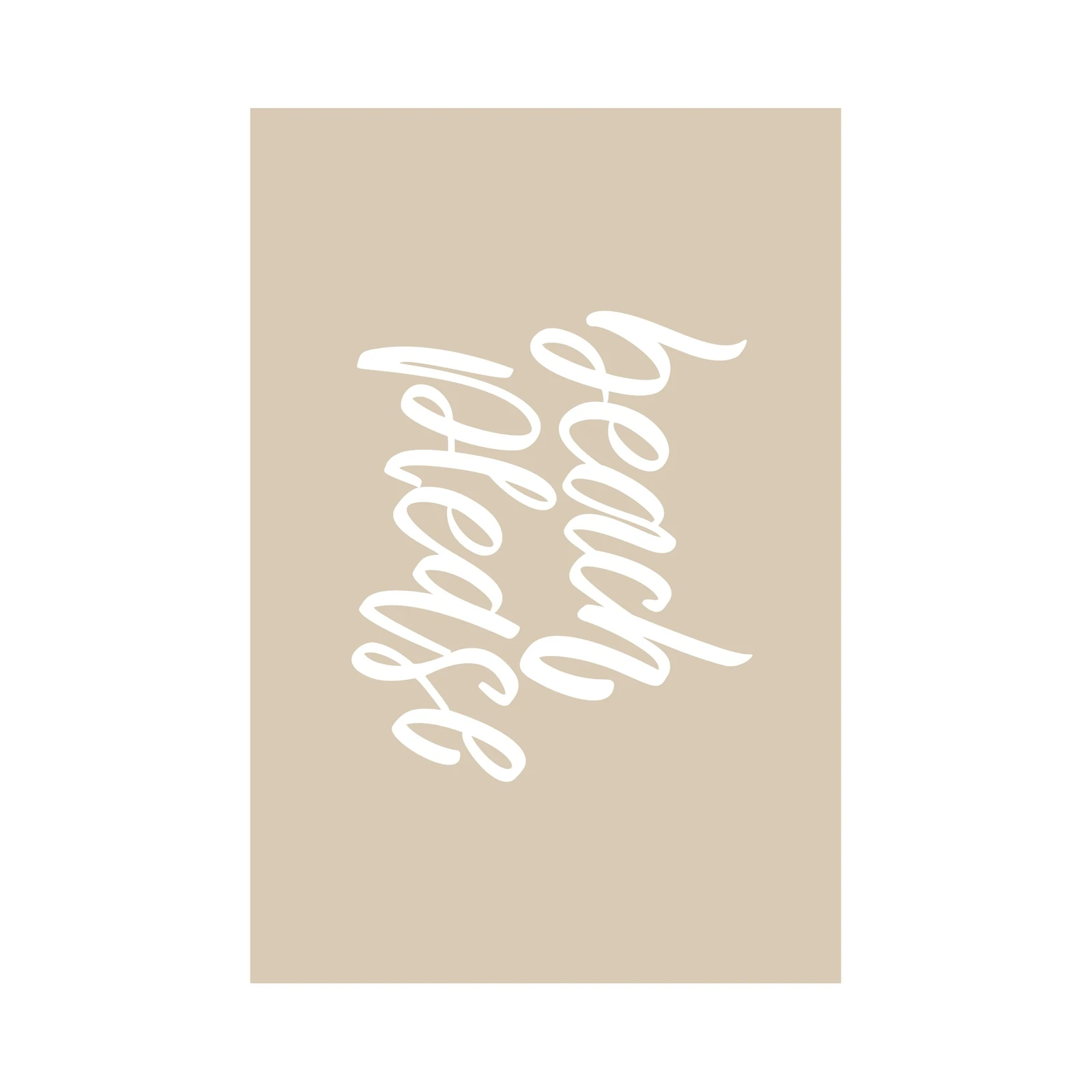 Peace & Beach Vibes Script Wall Art