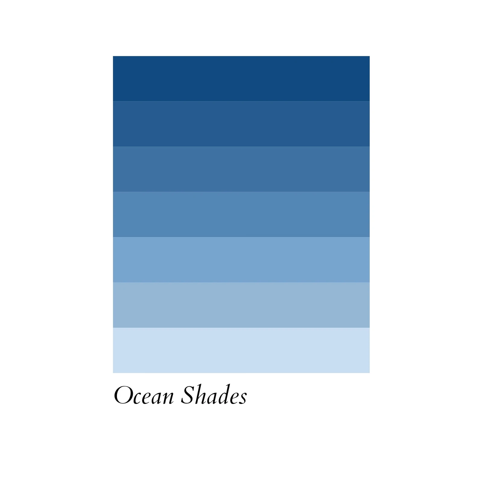 Ocean Shades Gradient Blue Wall Art Wall Art