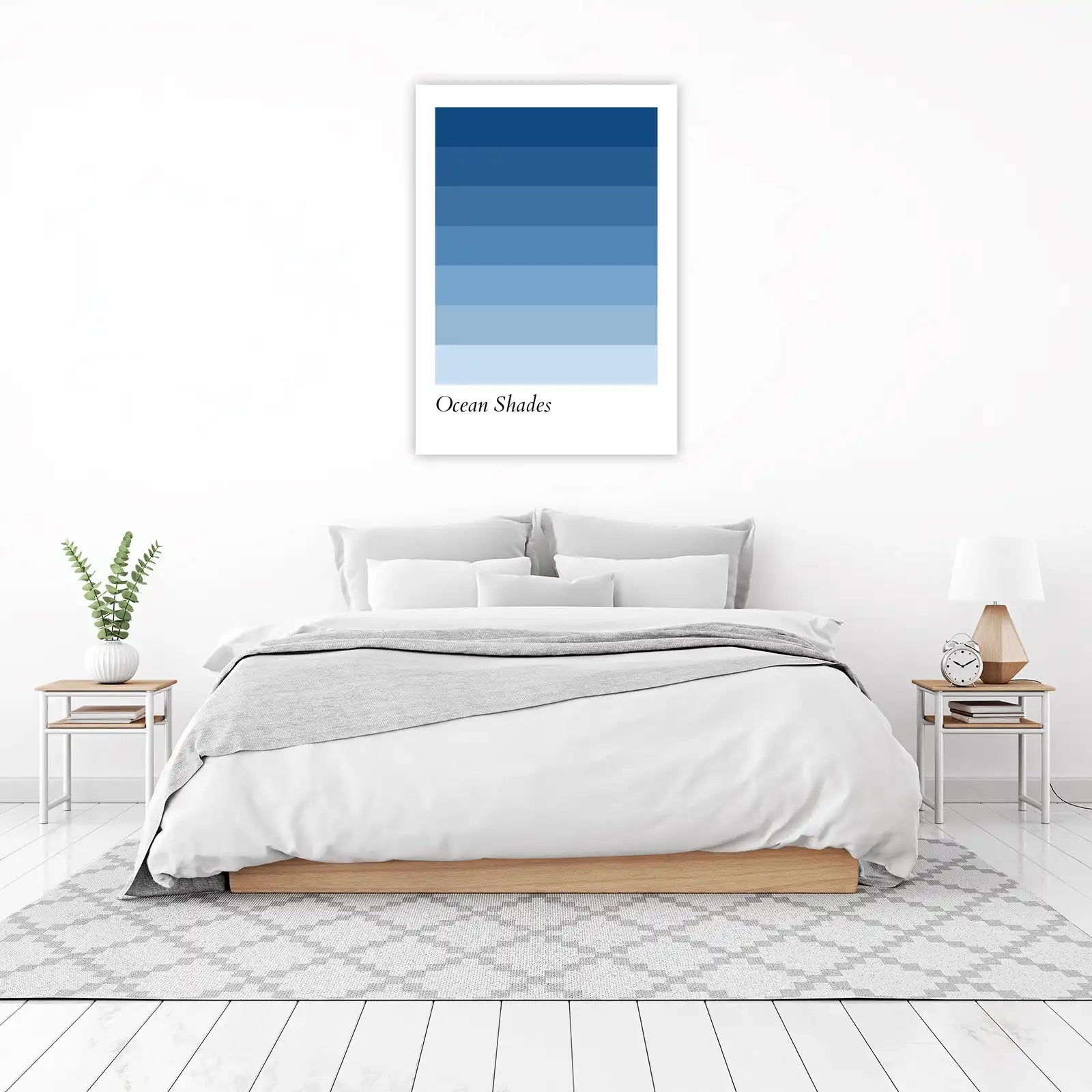 Ocean Shades Gradient Blue Wall Art Wall Art