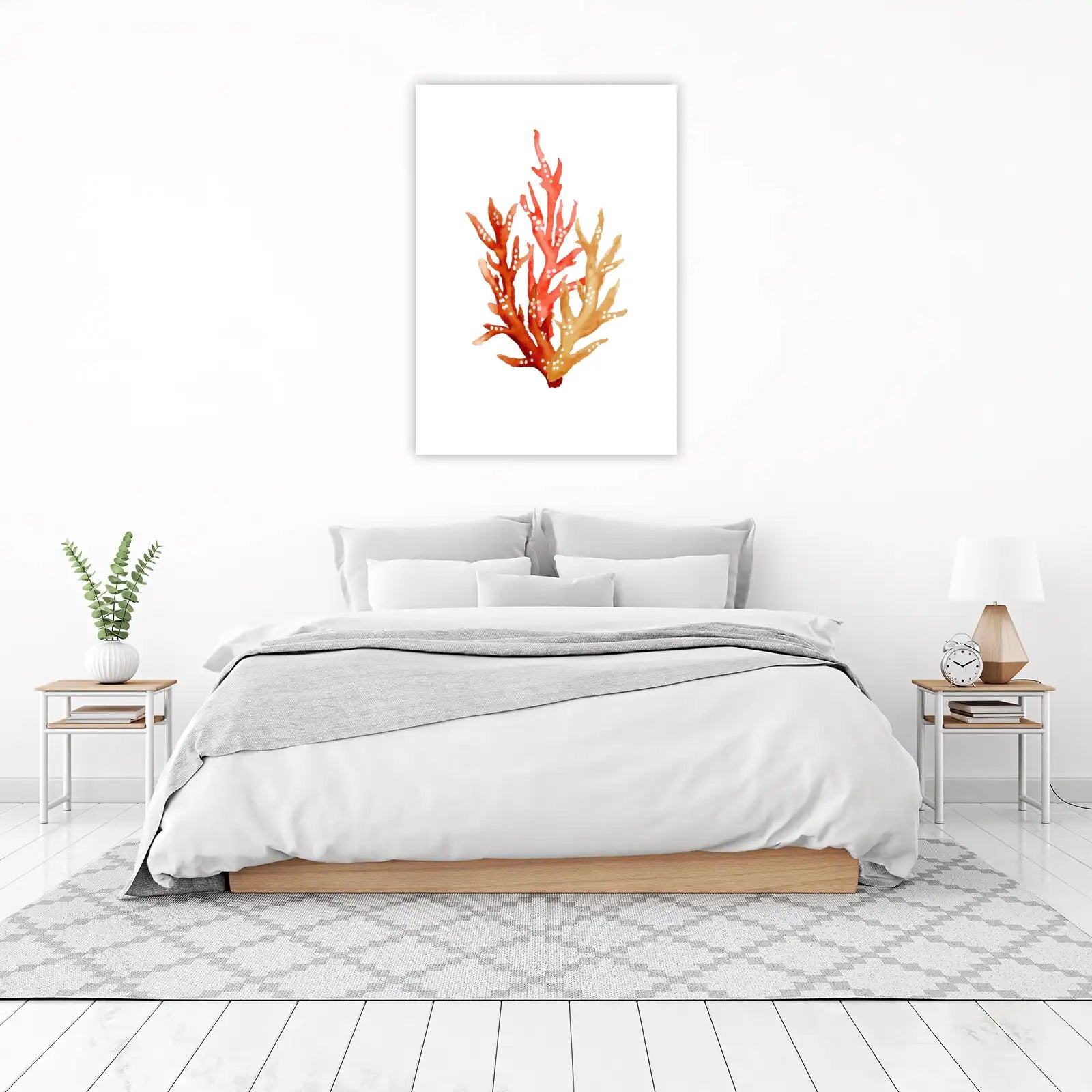 Coastal Coral Dreams Watercolor Wall Art