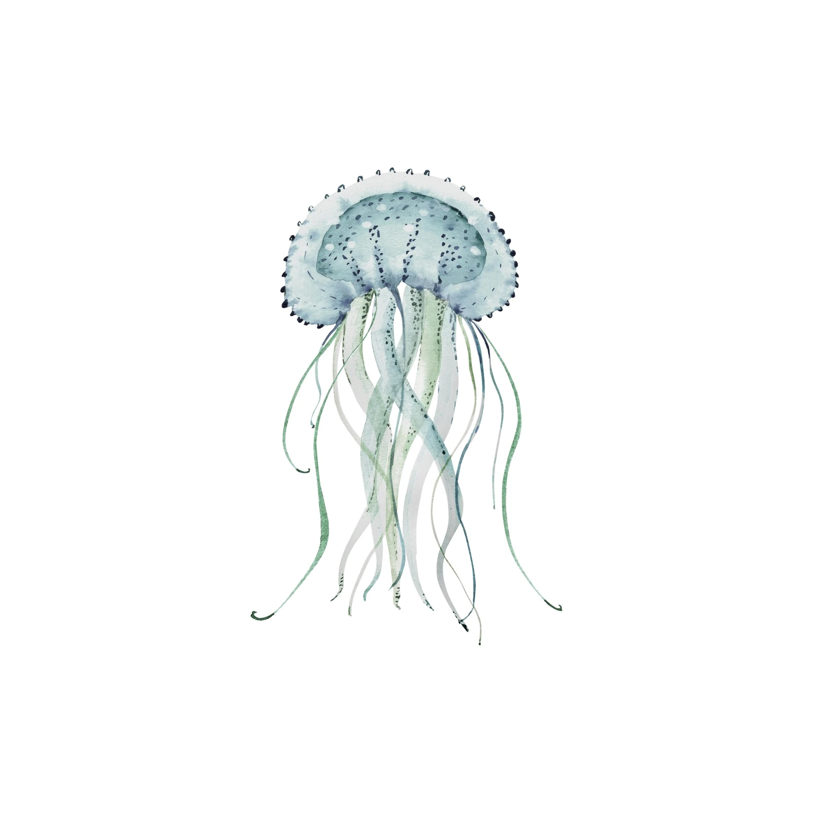 Serene Jellyfish Watercolor Art Wall Art