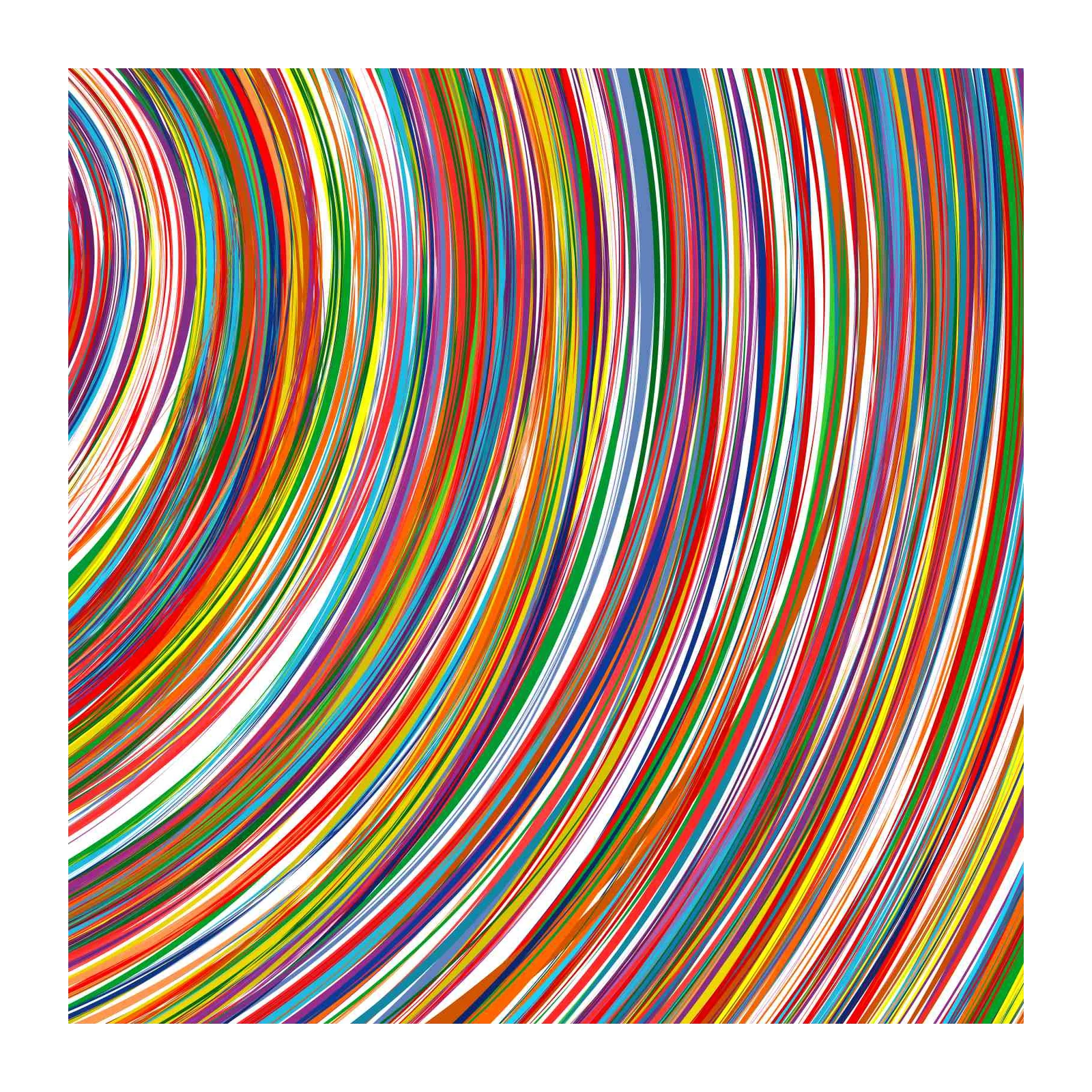 Vibrant Swirls Rainbow Abstract Wall Art