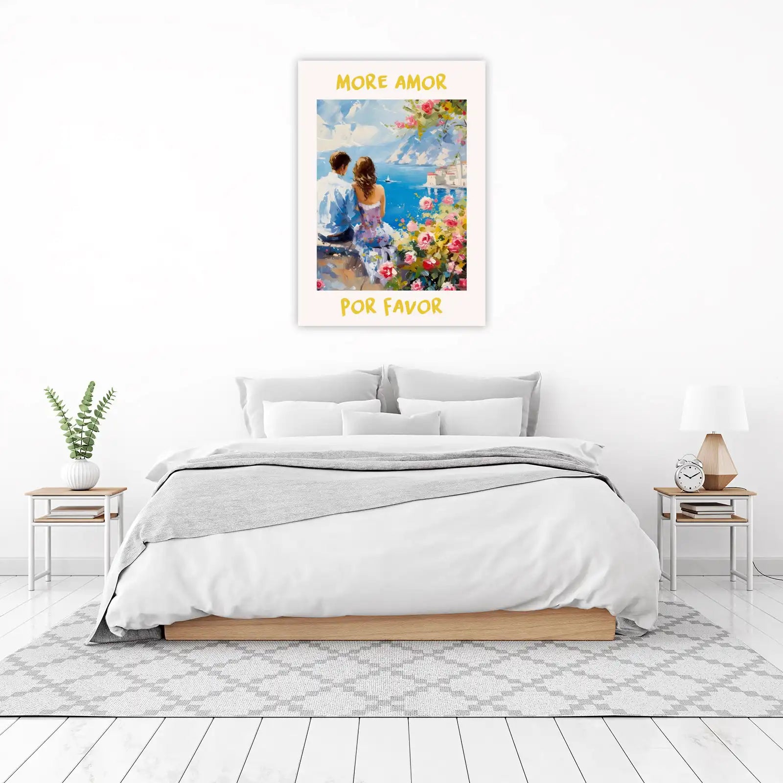 Romantic Couple Amalfi Coast Wall Art