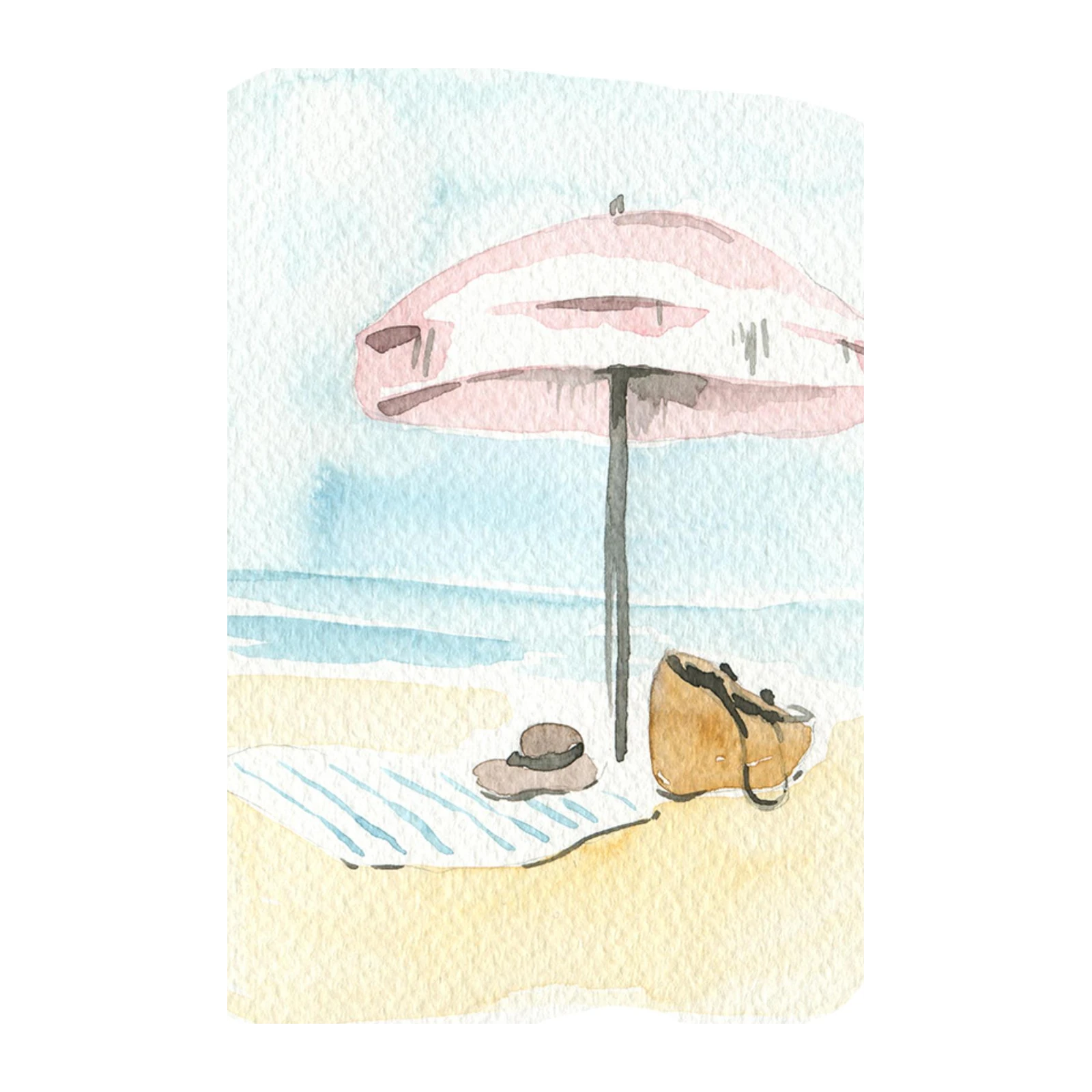 Beach Day Watercolor Wall Art