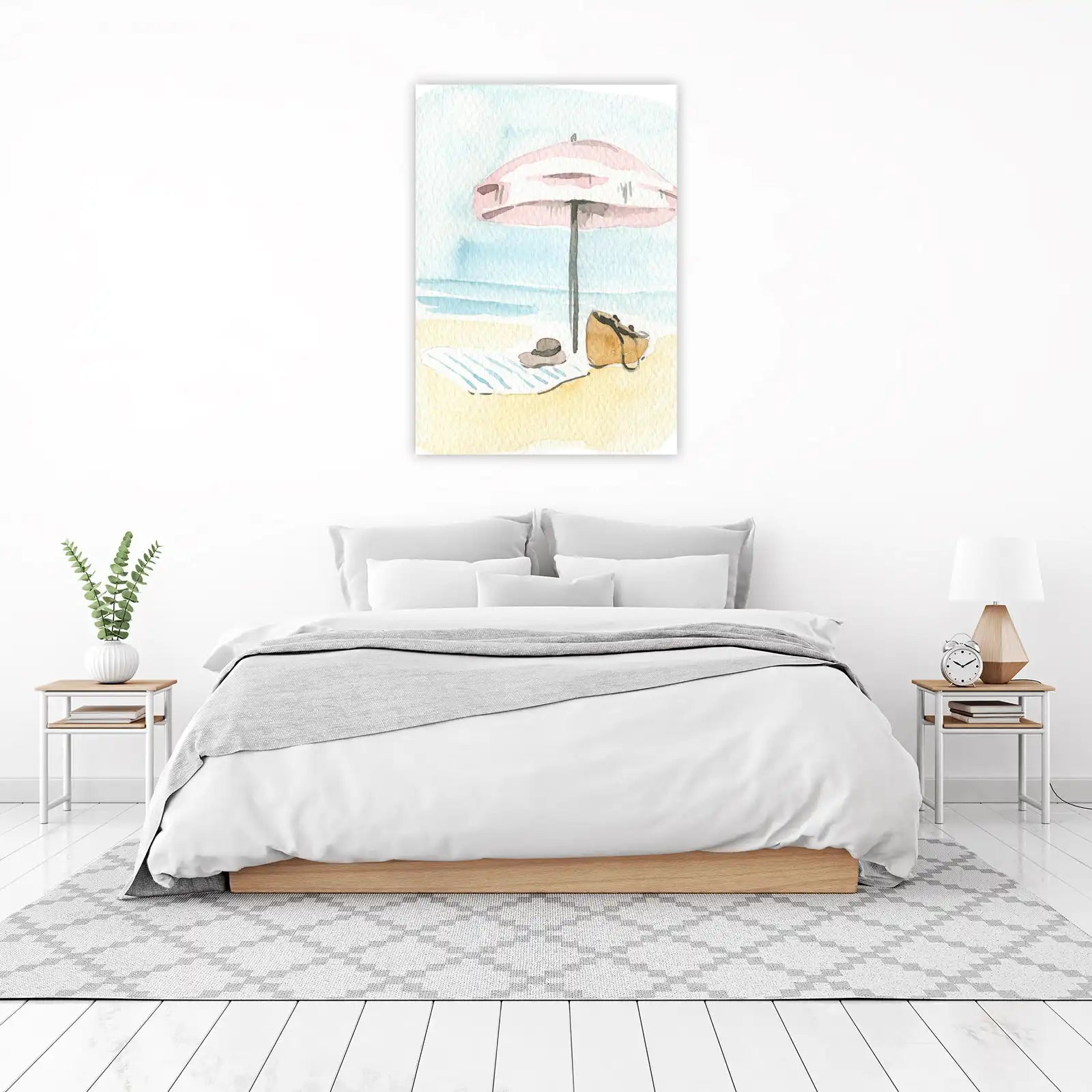 Beach Day Watercolor Wall Art