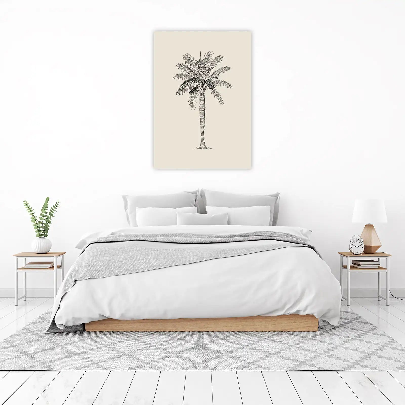 Elegant Palm Tree Sketch Wall Art