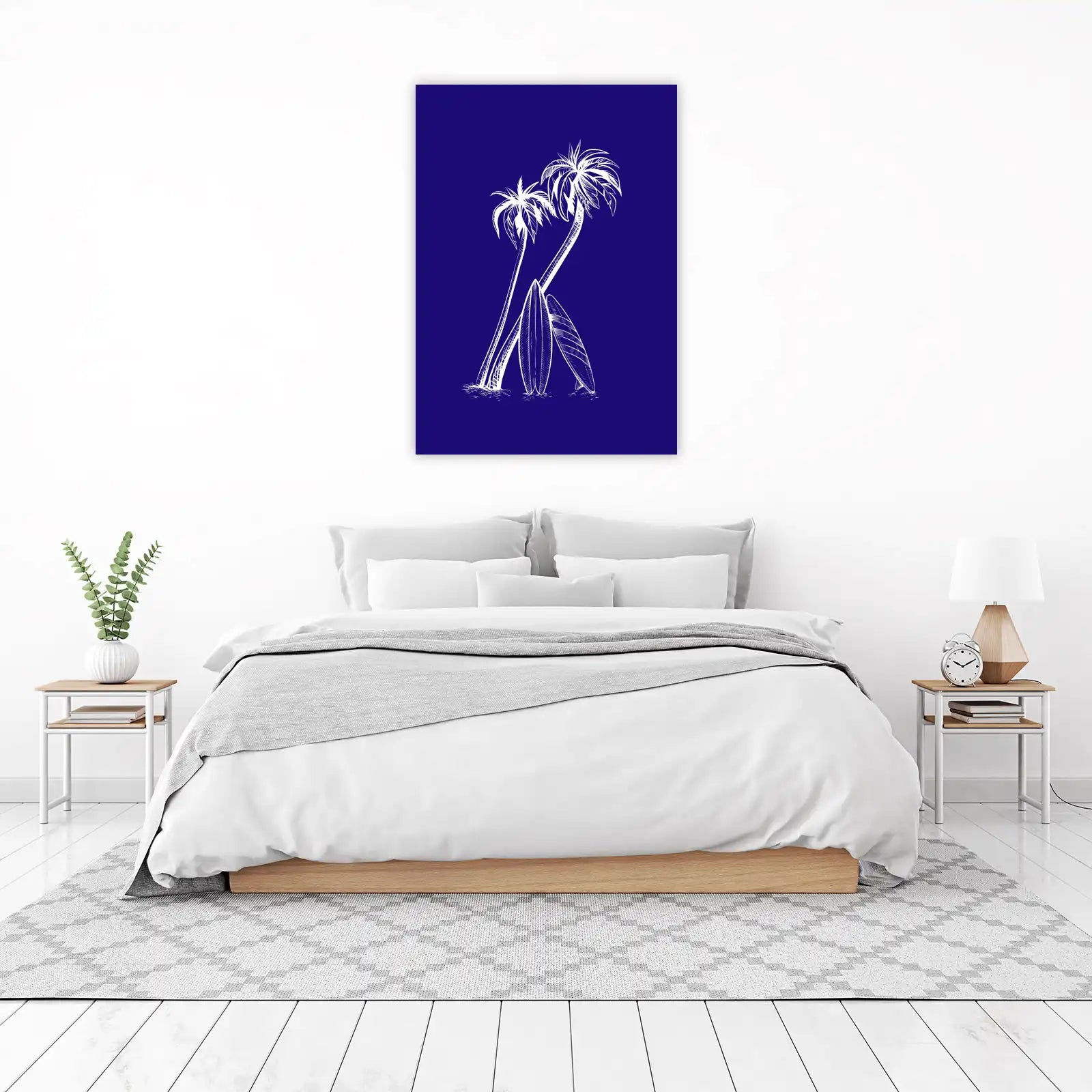 Tropical Surf Vibes Palm Trees Wall Art